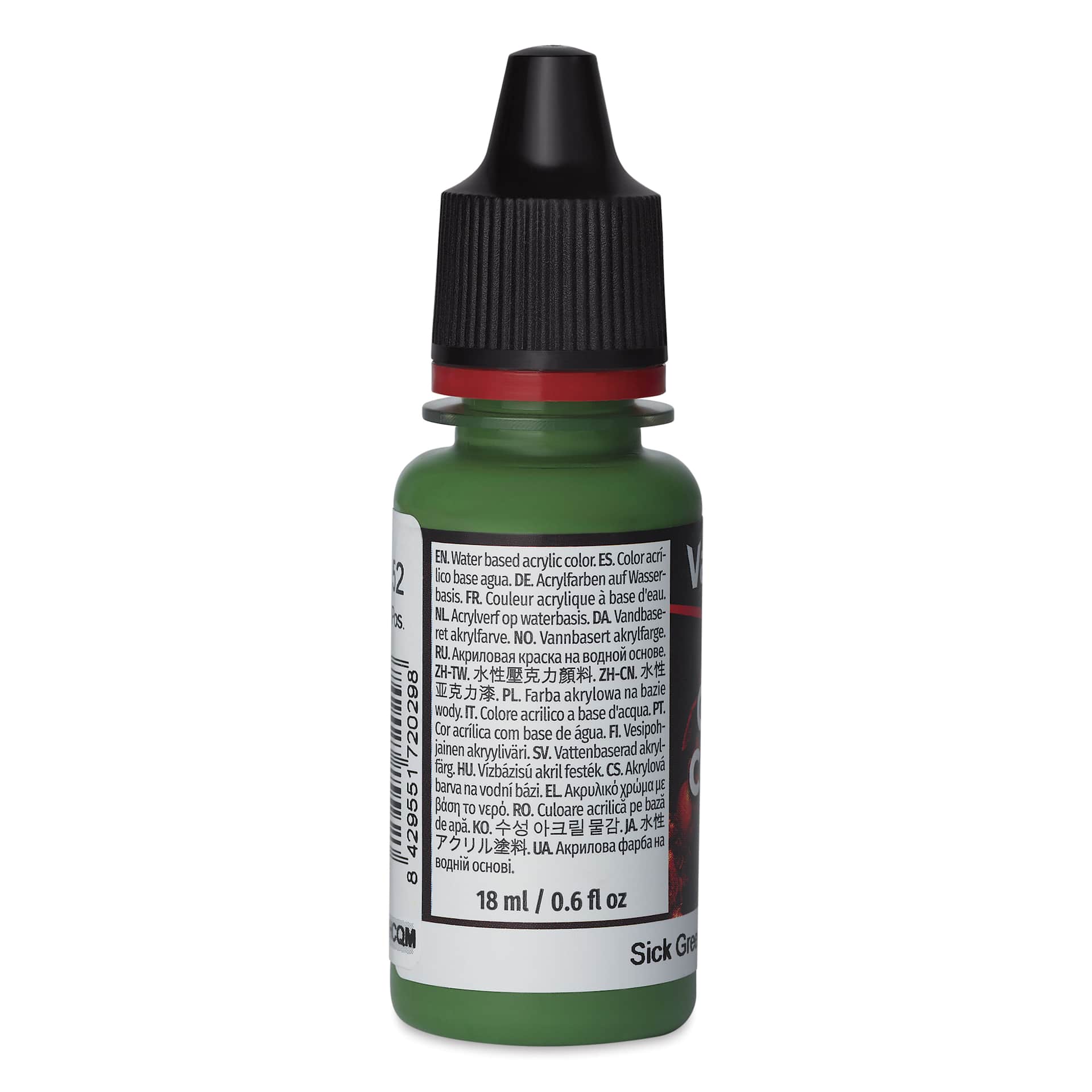 Vallejo Game Color Acrylic Paint - Sick Green, 18 ml - side