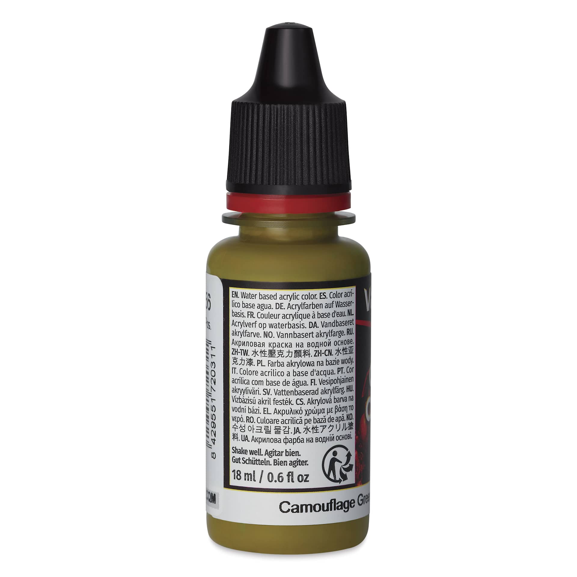 Vallejo Game Color Acrylic Paint - Camouflage Green, 18 ml - side