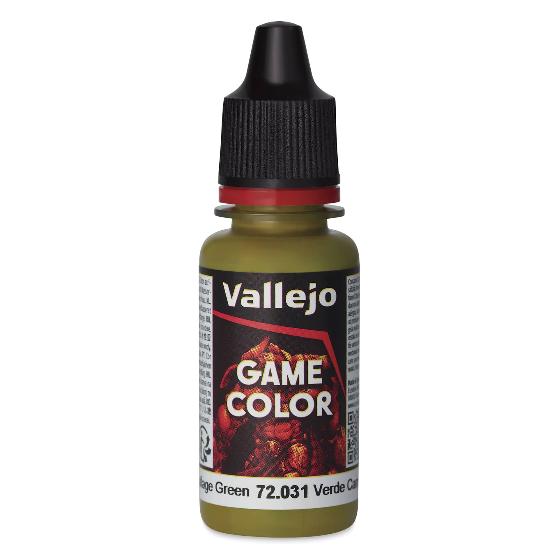 Vallejo Game Color Acrylic Paint - Camouflage Green, 18 ml - front