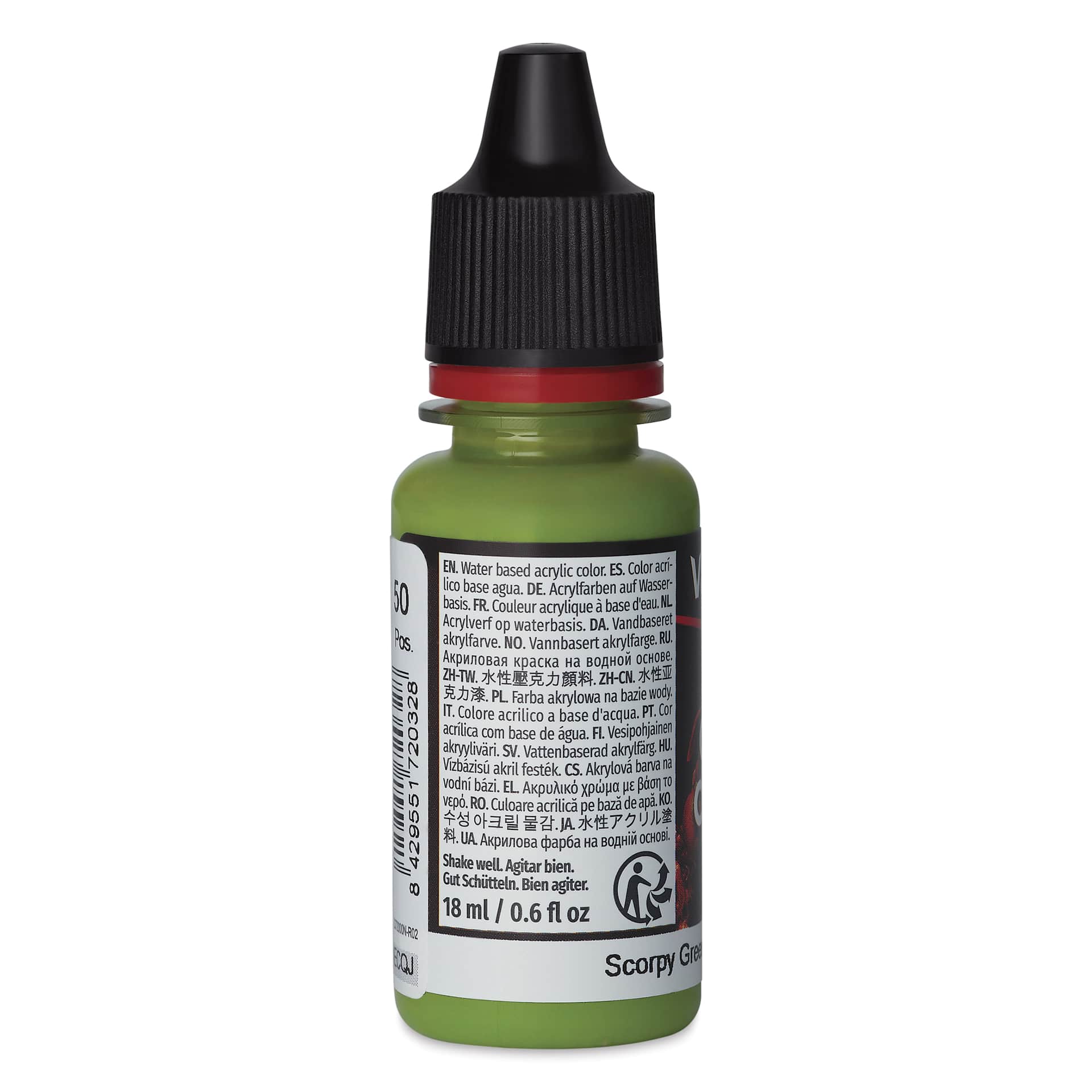 Vallejo Game Color Acrylic Paint - Scorpy Green, 18 ml - side