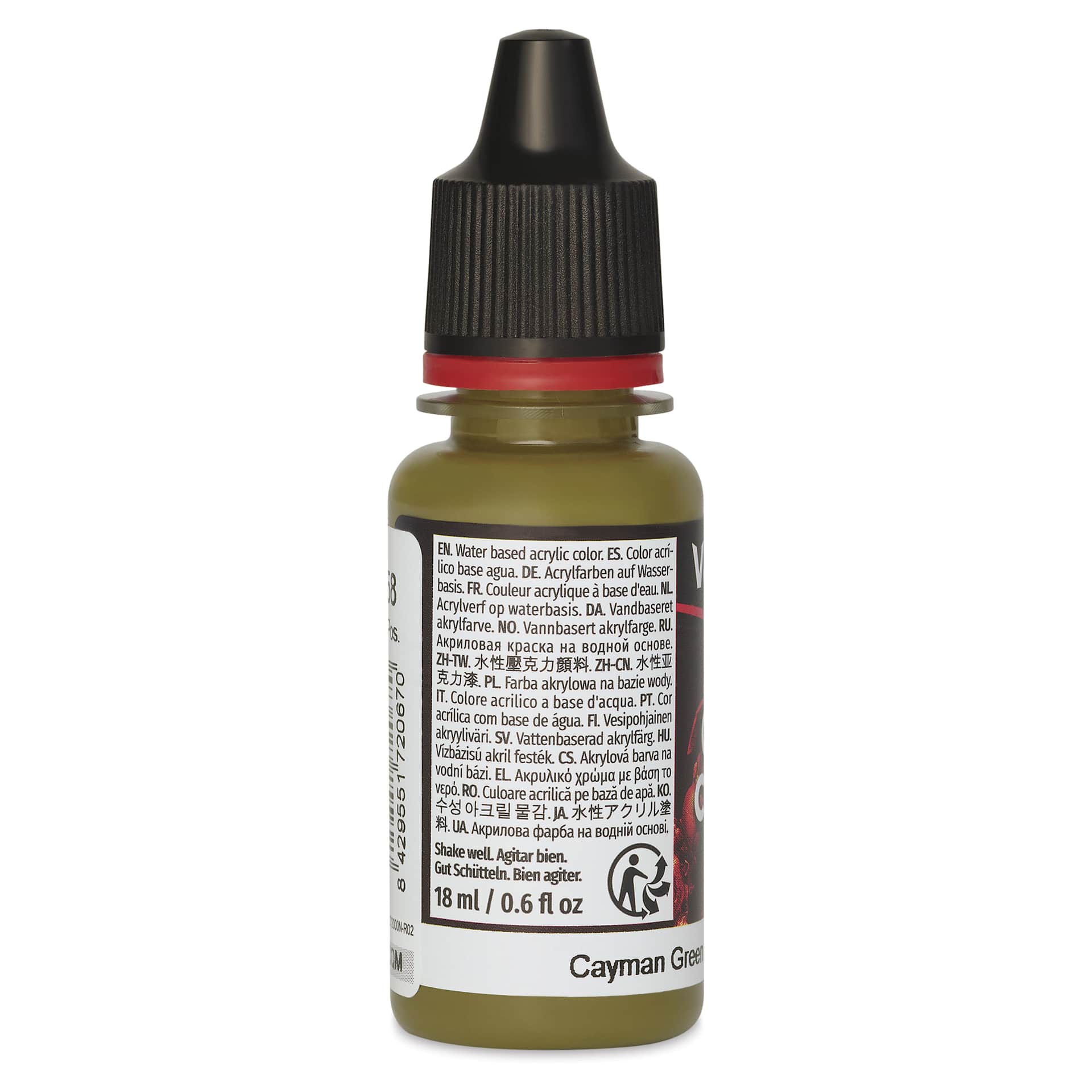 Vallejo Game Color Acrylic Paint - Cayman Green, 18 ml - side