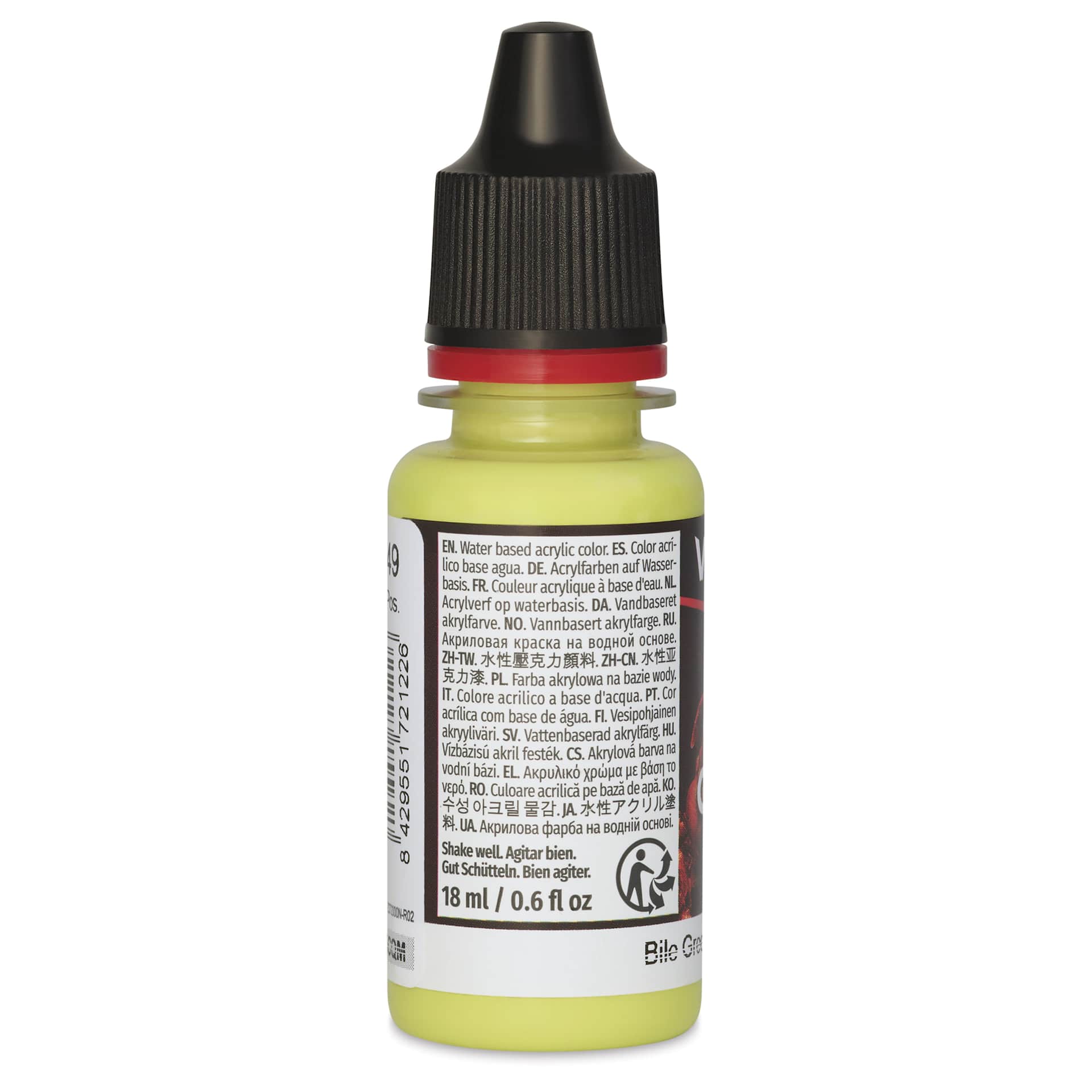 Vallejo Game Color Acrylic Paint - Bile Green, 18 ml - side