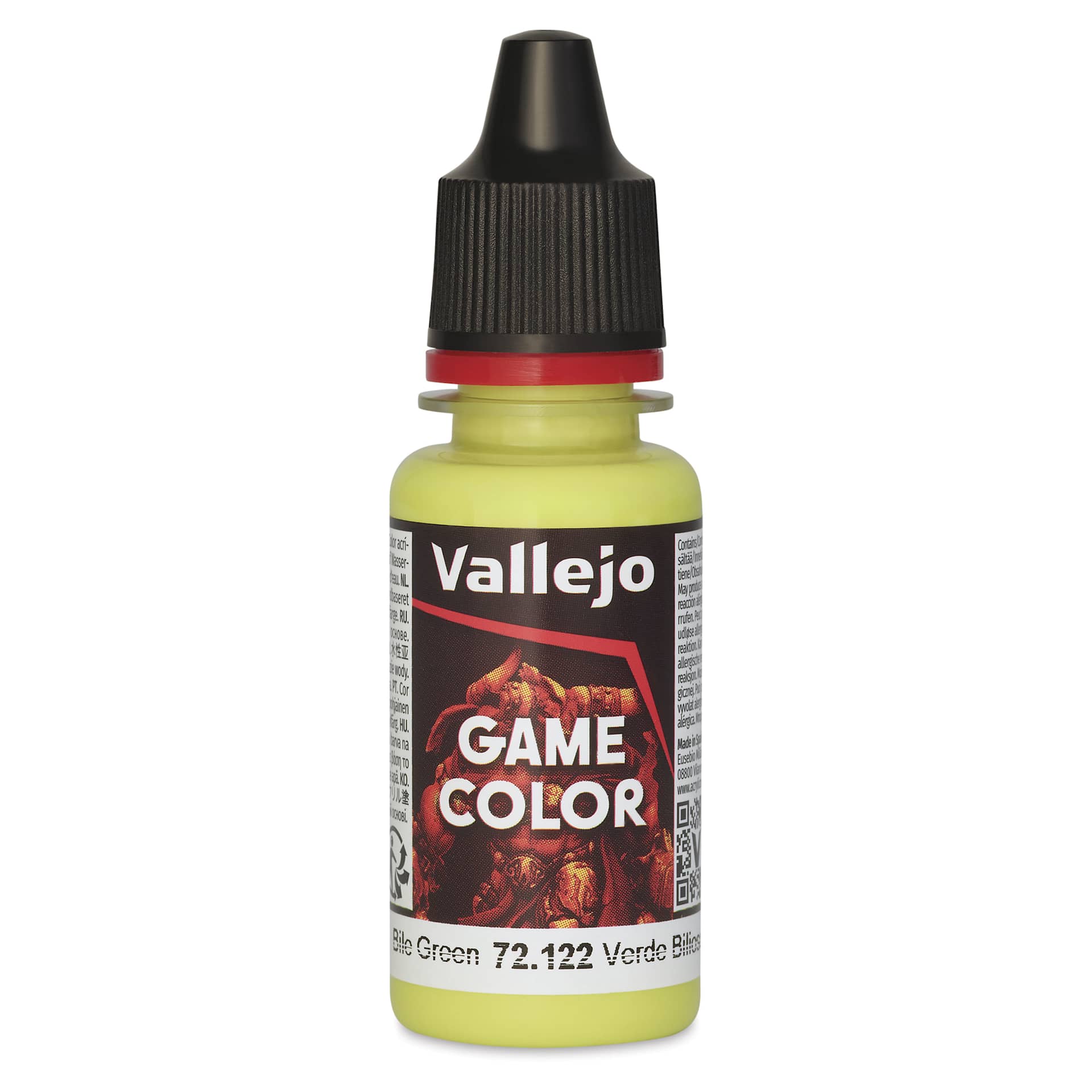 Vallejo Game Color Acrylic Paint - Bile Green, 18 ml - front