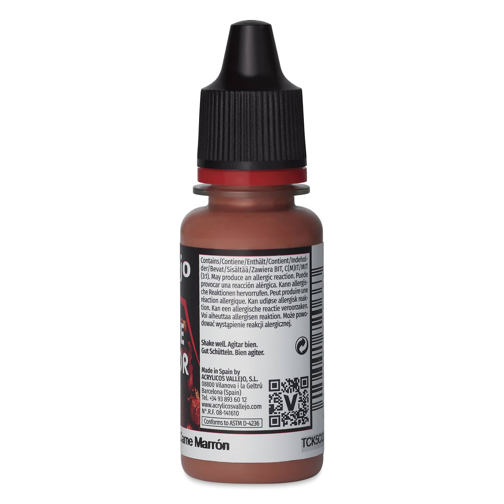 Vallejo Game Color Acrylic Paint - Tan, 18 ml - back