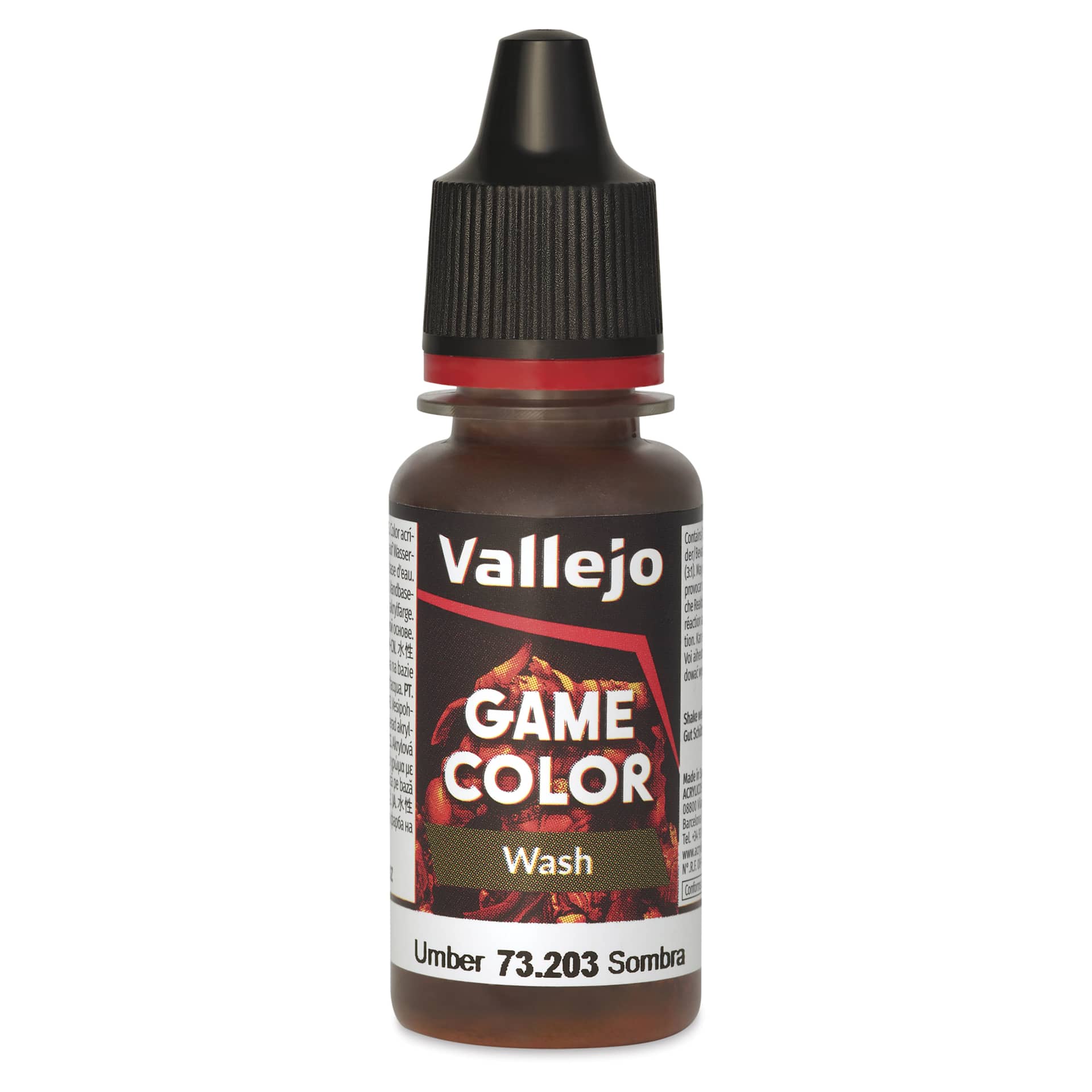 Vallejo Game Color Acrylic Paint - Umber, 18 ml - front