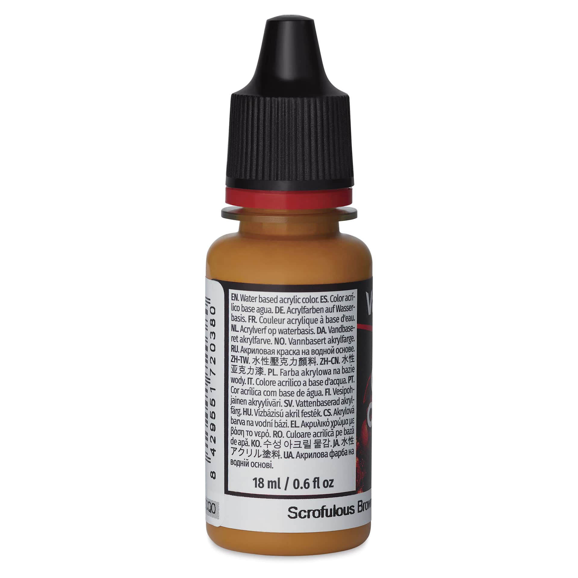 Vallejo Game Color Acrylic Paint - Scrofulous Brown, 18 ml - side