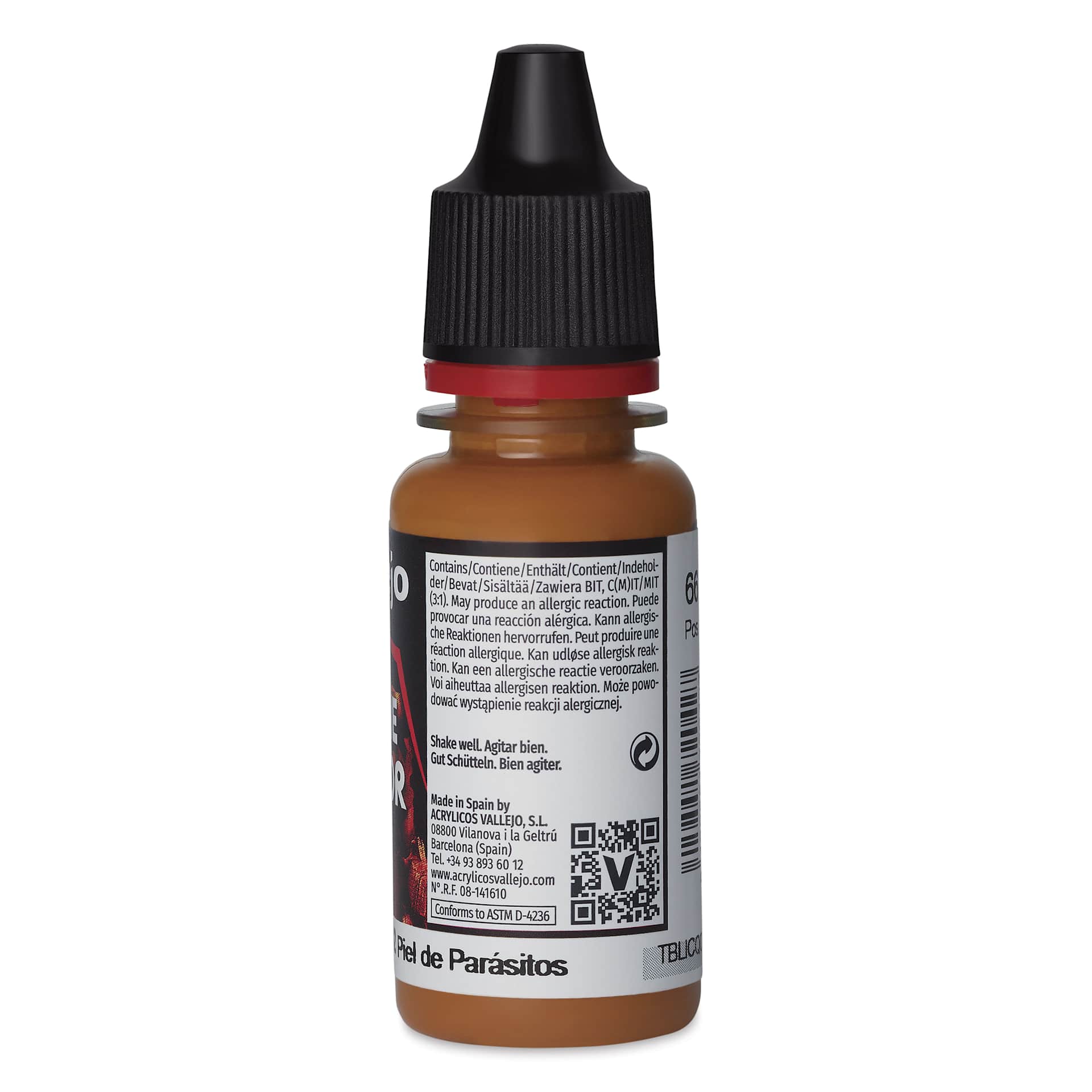 Vallejo Game Color Acrylic Paint - Parasite Brown, 18 ml - back
