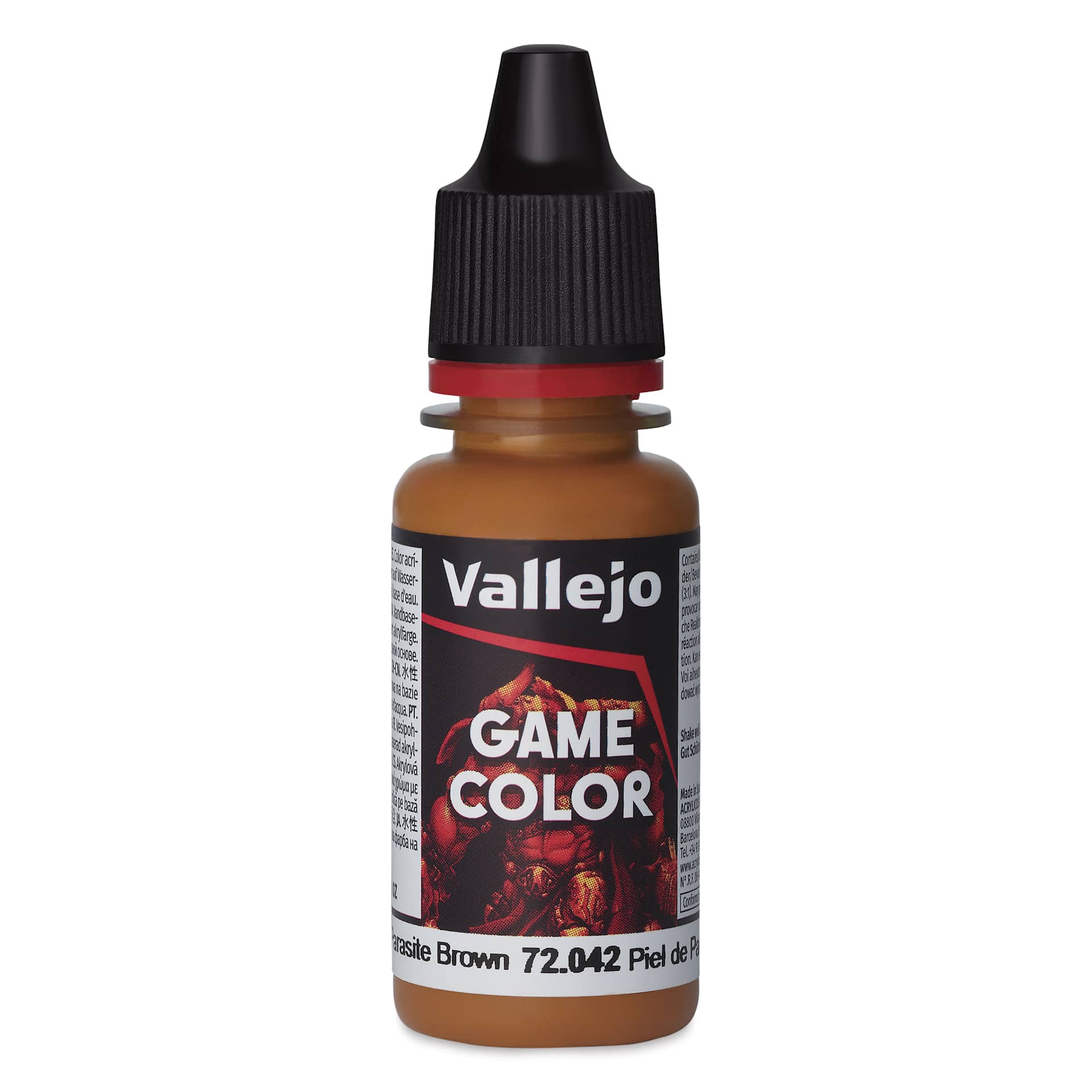 Vallejo Game Color Acrylic Paint - Parasite Brown, 18 ml - front