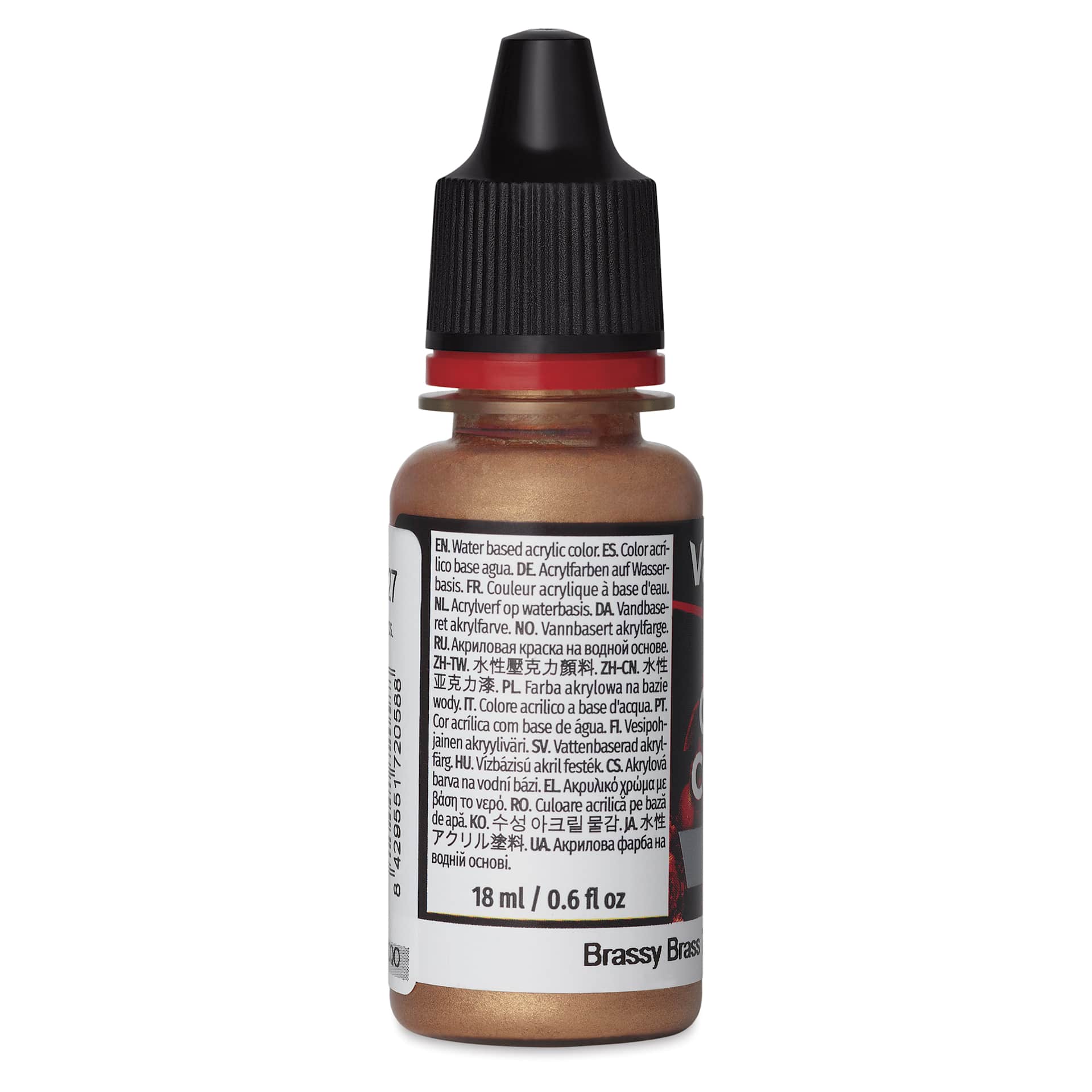 Vallejo Game Color Acrylic Paint - Brassy Brass, 18 ml - side