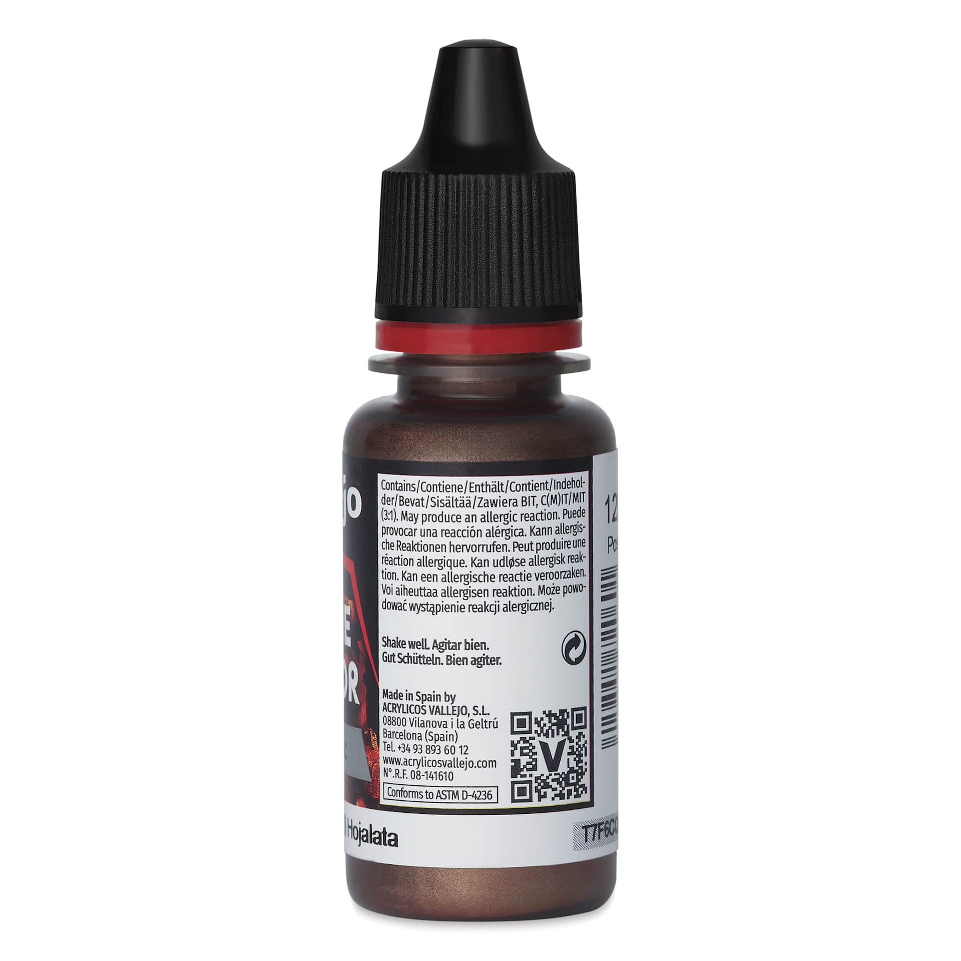 Vallejo Game Color Acrylic Paint - Tinny Tin, 18 ml - back
