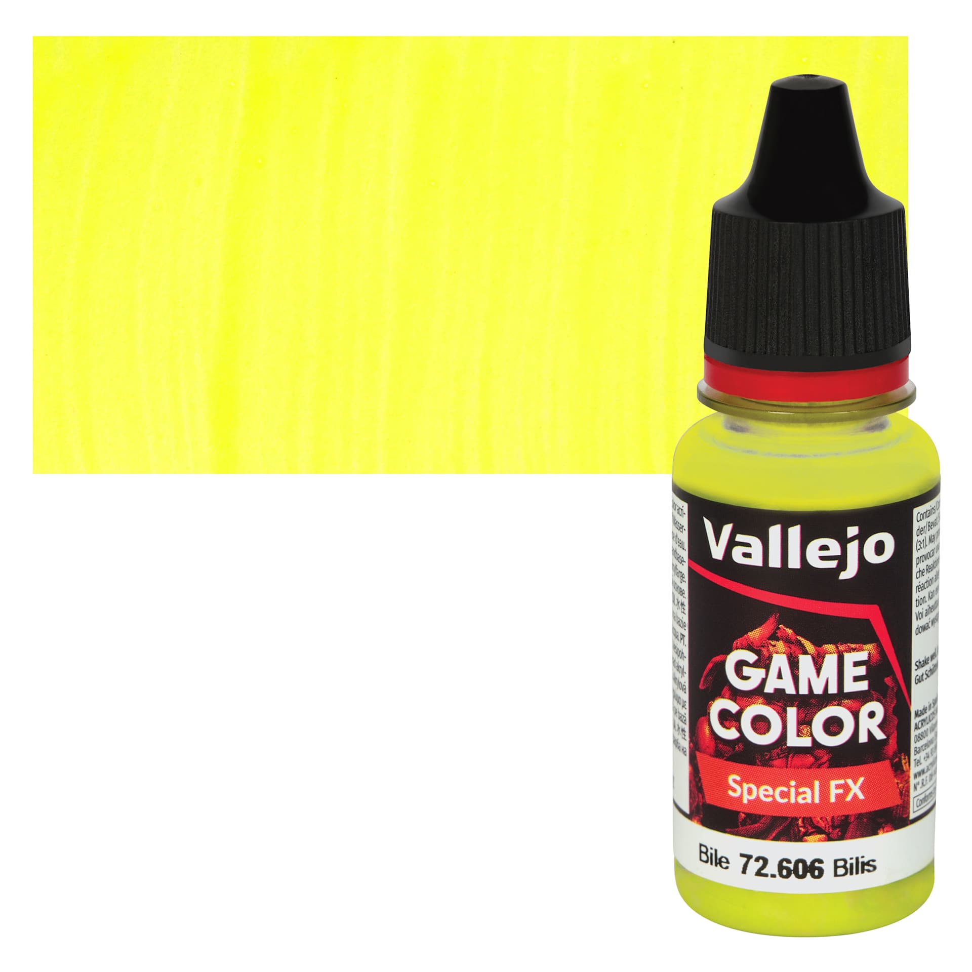 Vallejo Acrylic Xpress Color Paint - Bile - Bottle and Swatch