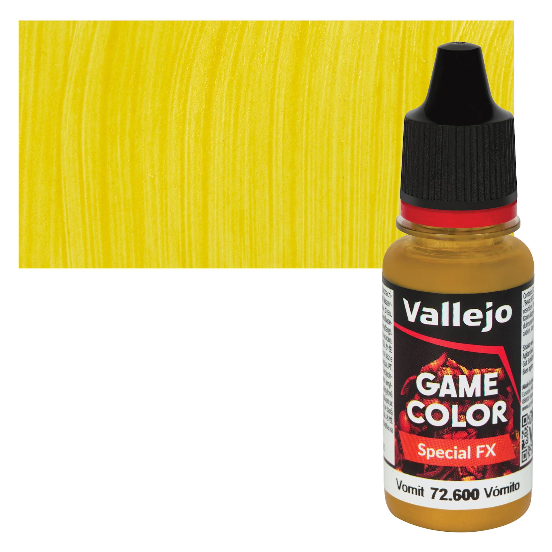 Vallejo Game Color Special FX Acrylic Paint - Vomit - Bottle and Swatch