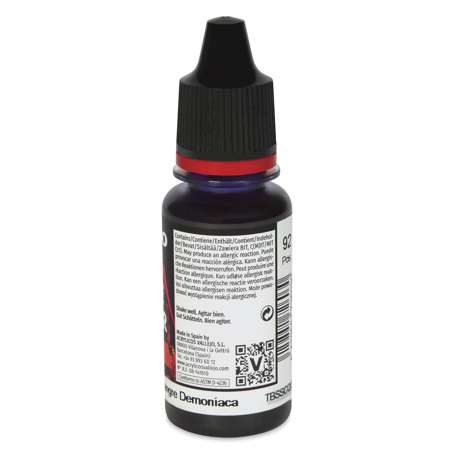 Vallejo Game Color Special FX Acrylic Paint - Demon Blood, 18 ml - side
