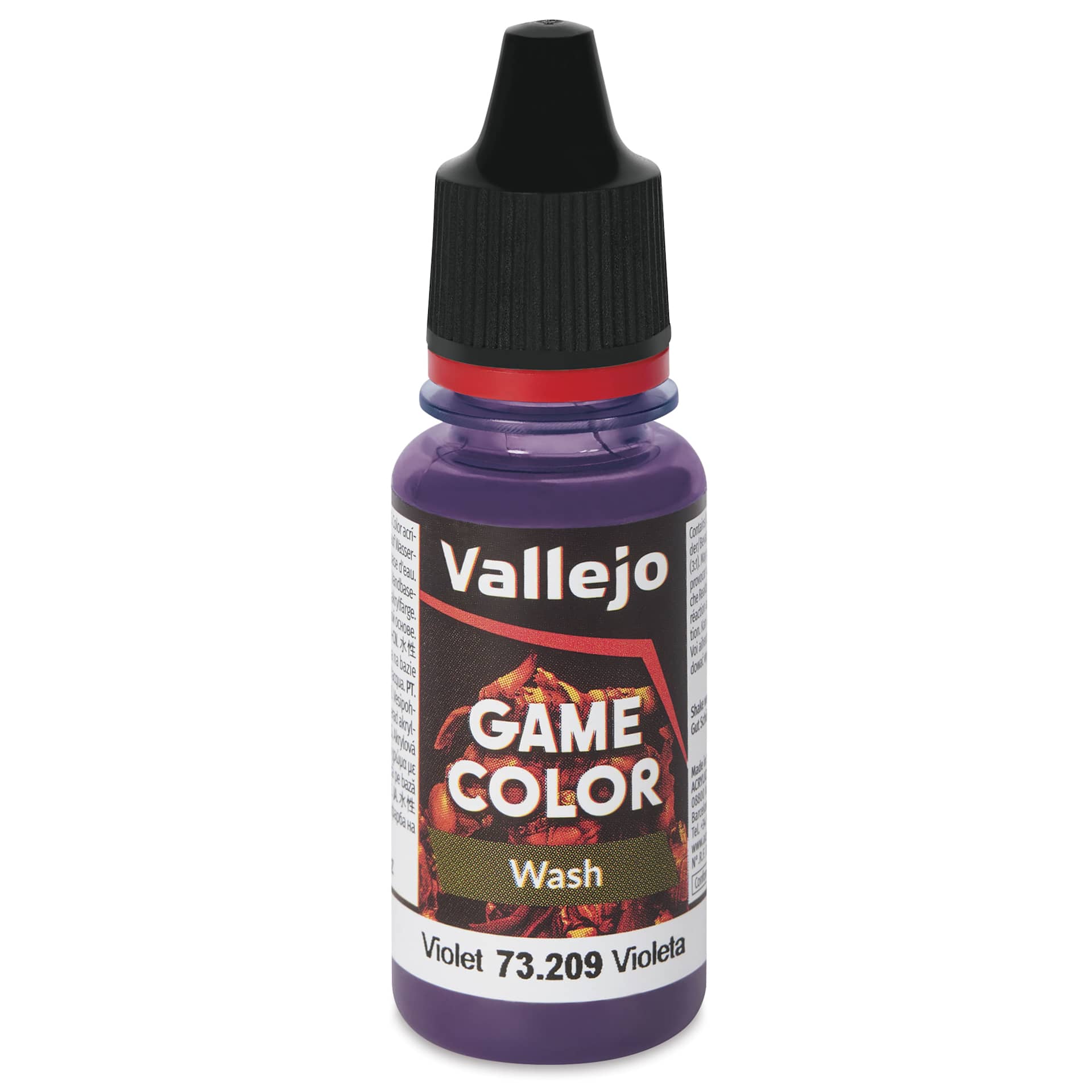 Vallejo Game Color Fluid Acrylic Wash - Violet, 18 ml - front of bottle