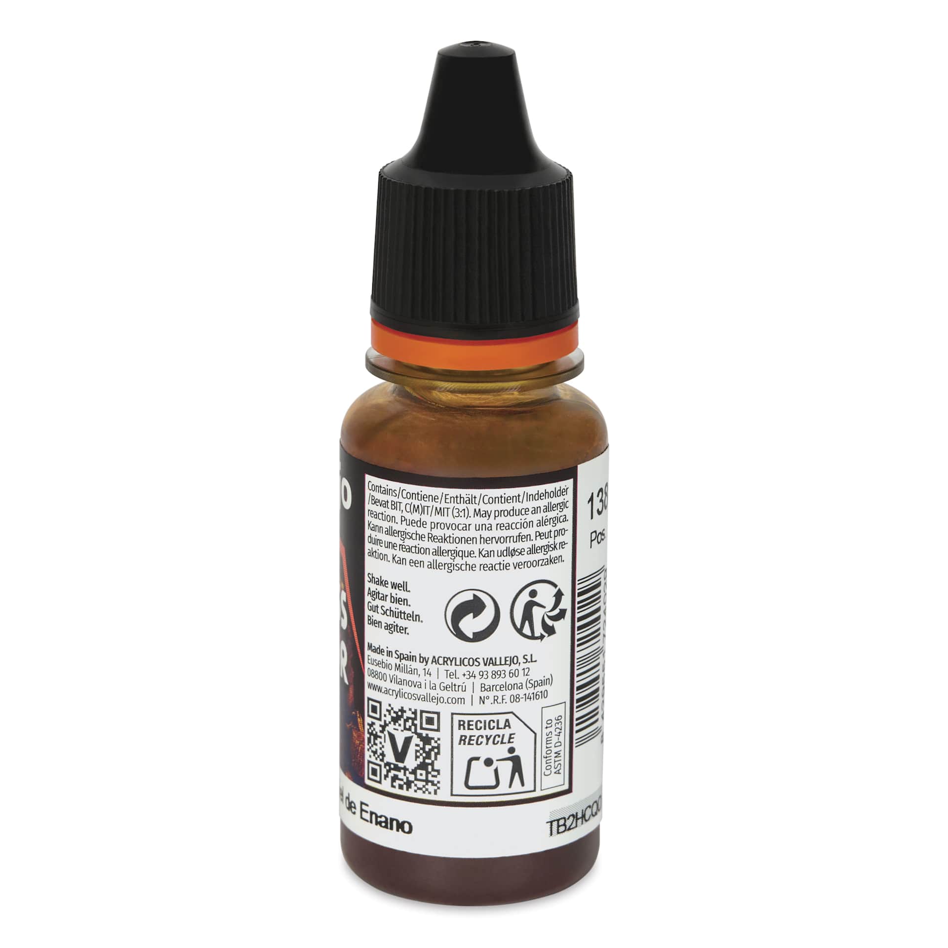 Vallejo Xpress Color Acrylic Paint - Dwarf Skin, 18 ml - side of bottle