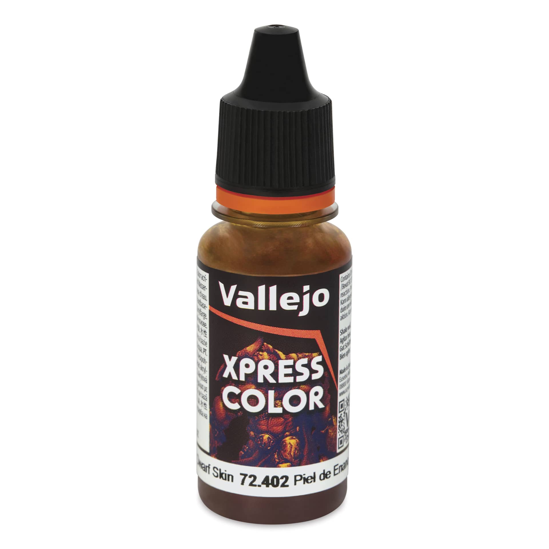 Vallejo Xpress Color Acrylic Paint - Dwarf Skin, 18 ml - front of bottle