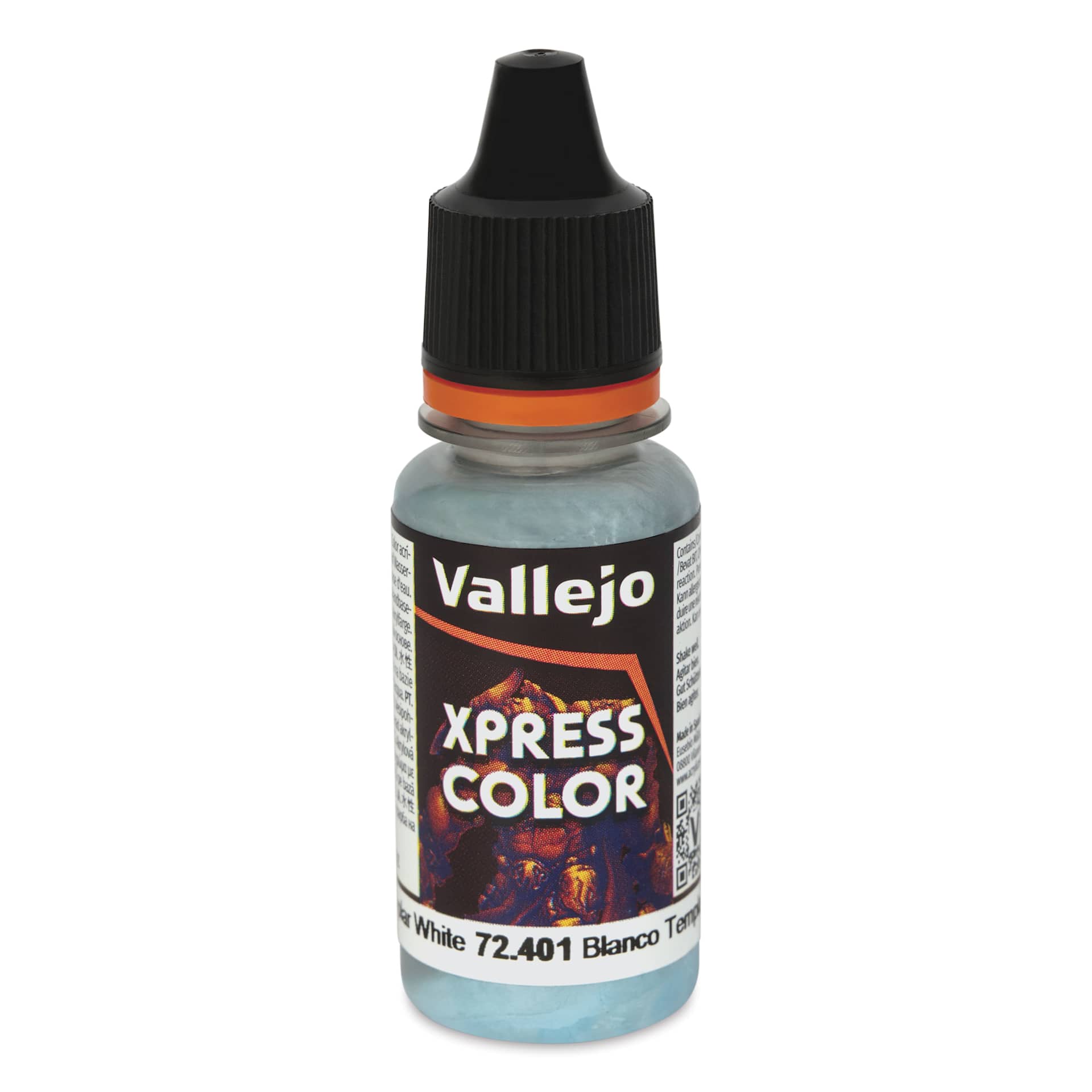 Vallejo Xpress Color Acrylic Paint - Templar White, 18 ml - front of bottle