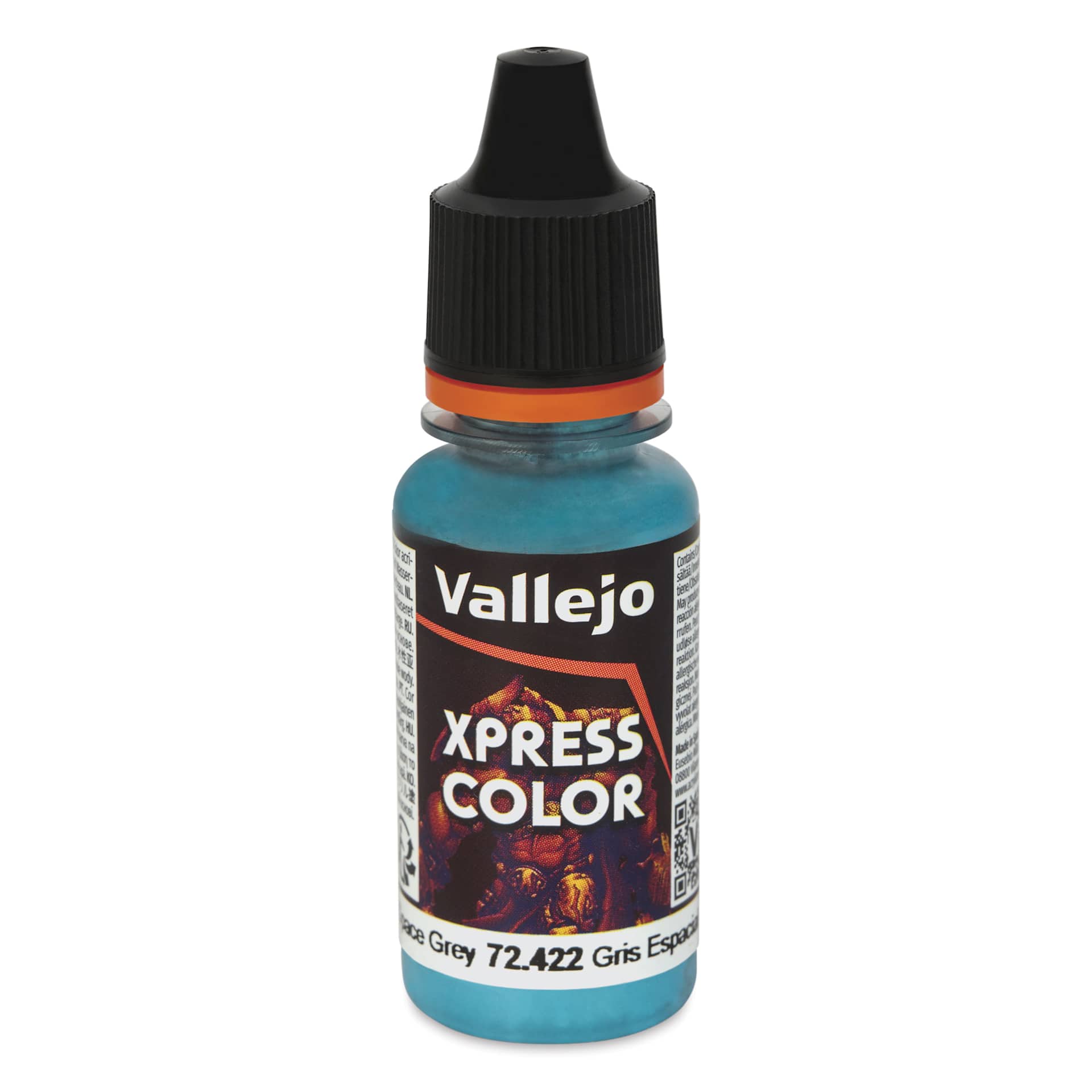 Vallejo Xpress Color Acrylic Paint - Space Grey, 18 ml - front of bottle