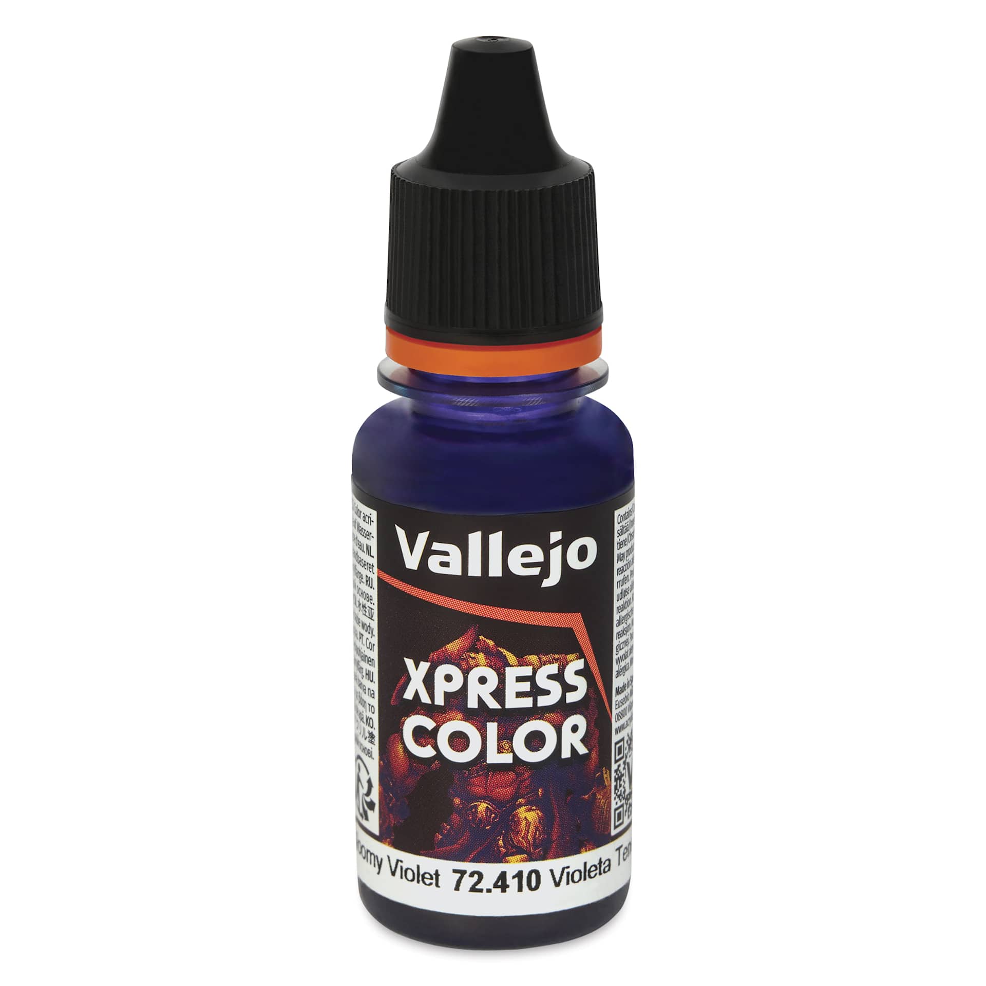 Vallejo Xpress Color Acrylic Paint - Gloomy Violet, 18 ml - front of bottle
