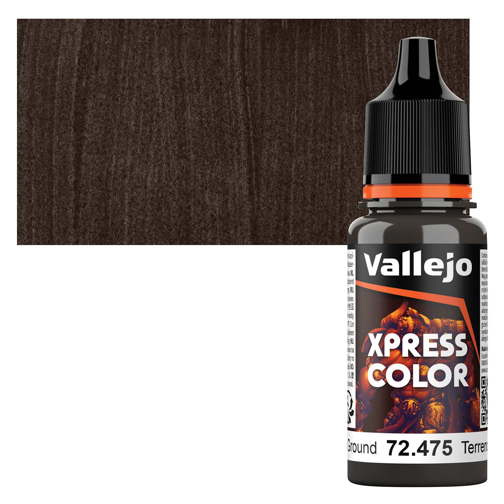 Vallejo Xpress Color Acrylic Paint - Muddy Ground, 18 ml bottle and swatch