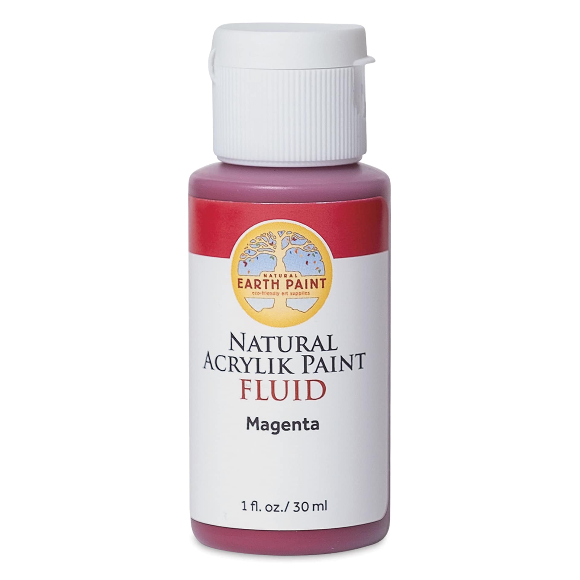 Natural Earth Paint Natural Fluid Acrylik Paint - Magenta, 30 ml - front