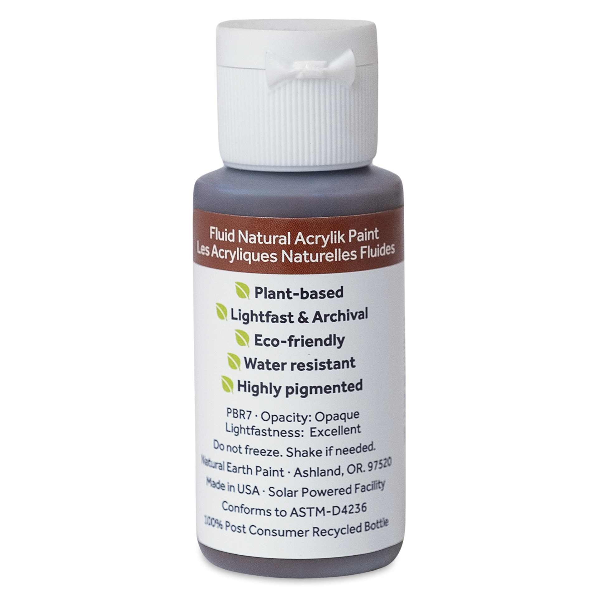 Natural Earth Paint Natural Fluid Acrylik Paint - Burnt Sienna, 30 ml back