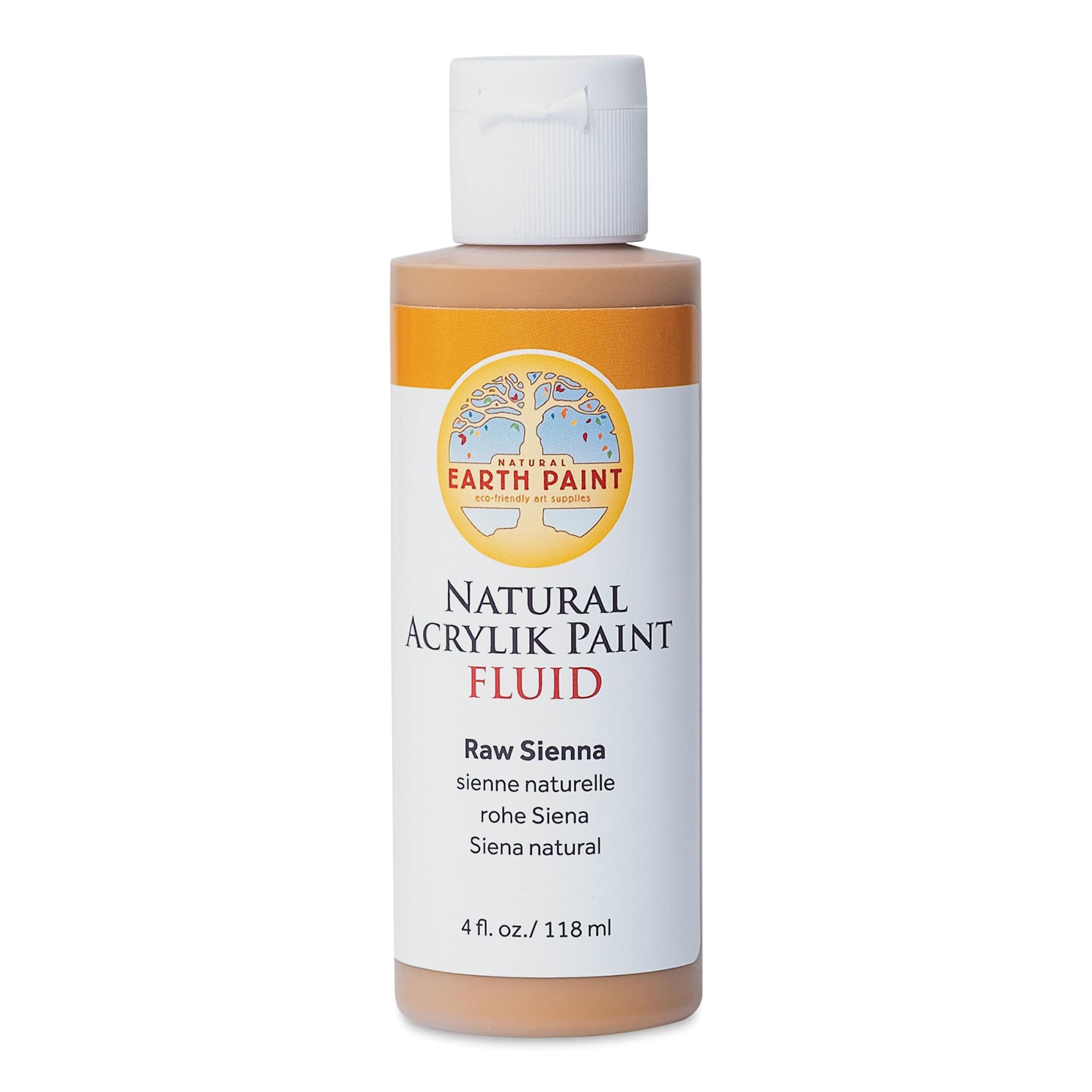 Natural Earth Paint Natural Fluid Acrylik Paint - Raw Sienna,  118 ml