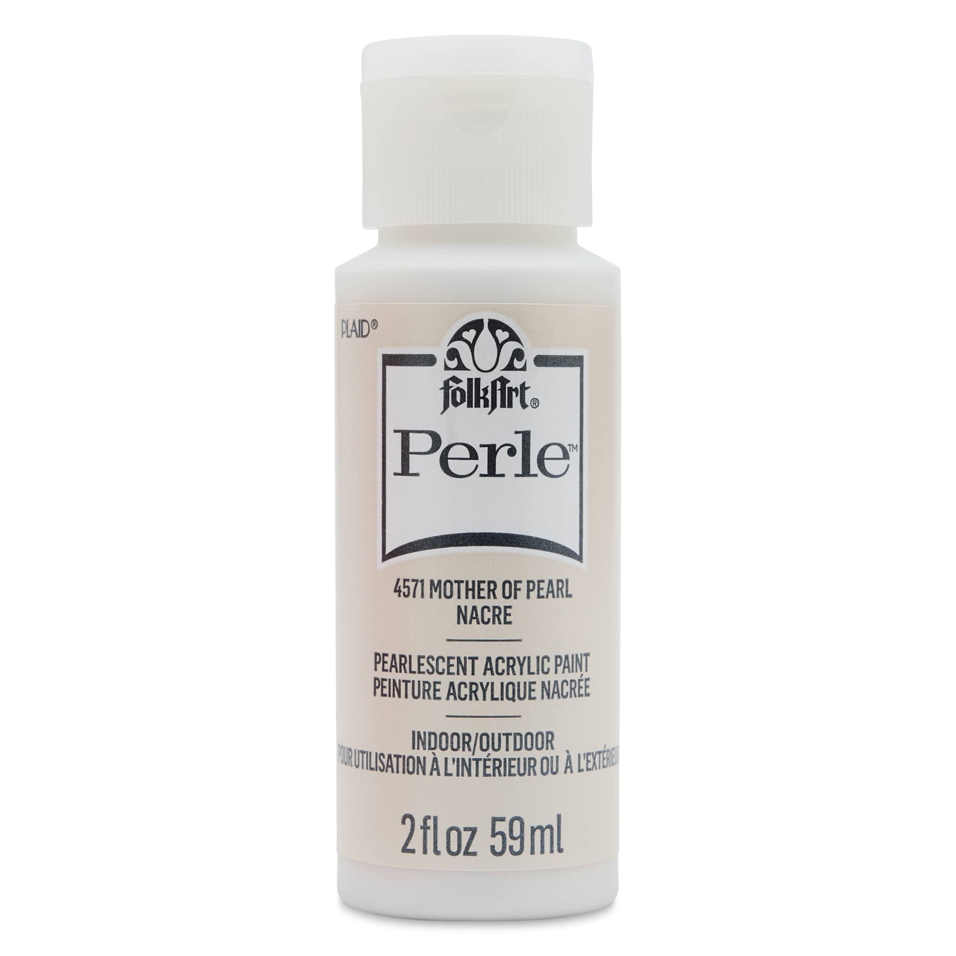 FolkArt Perle Acrylic Paint - Mother of Pearl, 2 oz bottle
