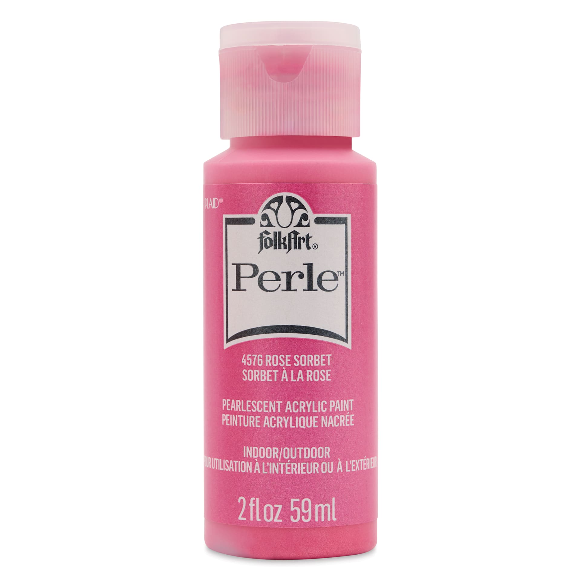 FolkArt Perle Acrylic Paint - Rose Sorbet, 2 oz bottle
