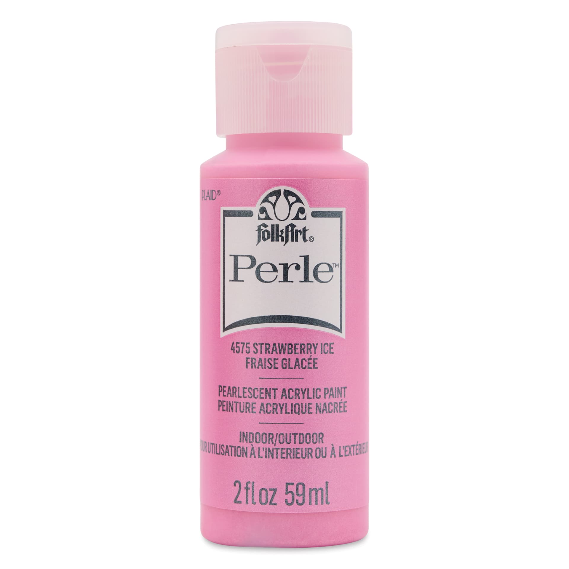 FolkArt Perle Acrylic Paint - Strawberry Ice, 2 oz bottle