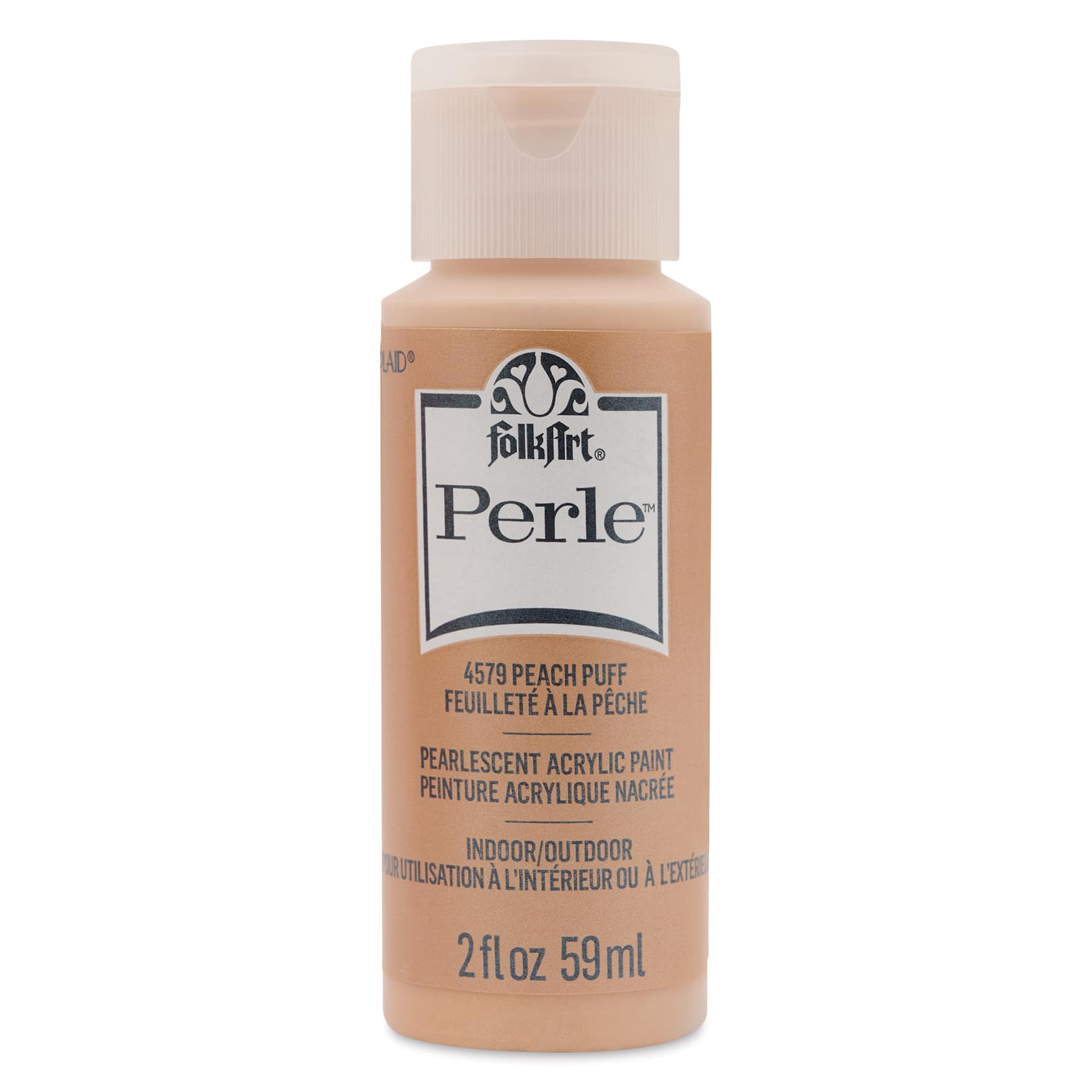 FolkArt Perle Acrylic Paint - Peach Puff, 2 oz bottle