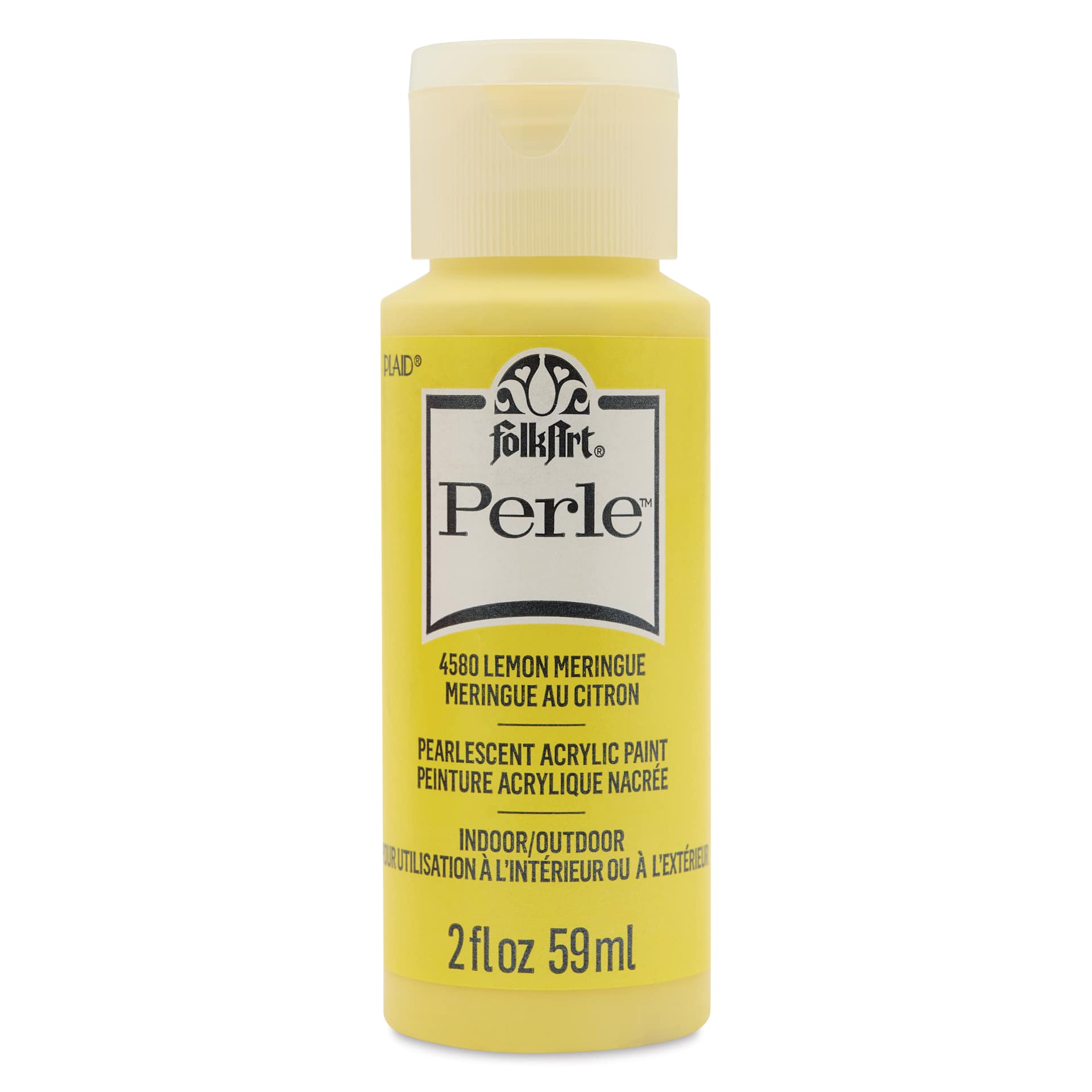 FolkArt Perle Acrylic Paint - Lemon Meringue, 2 oz bottle