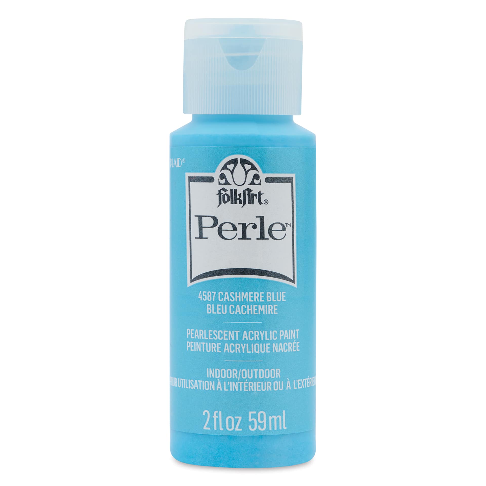 FolkArt Perle Acrylic Paint - Cashmere Blue, 2 oz bottle