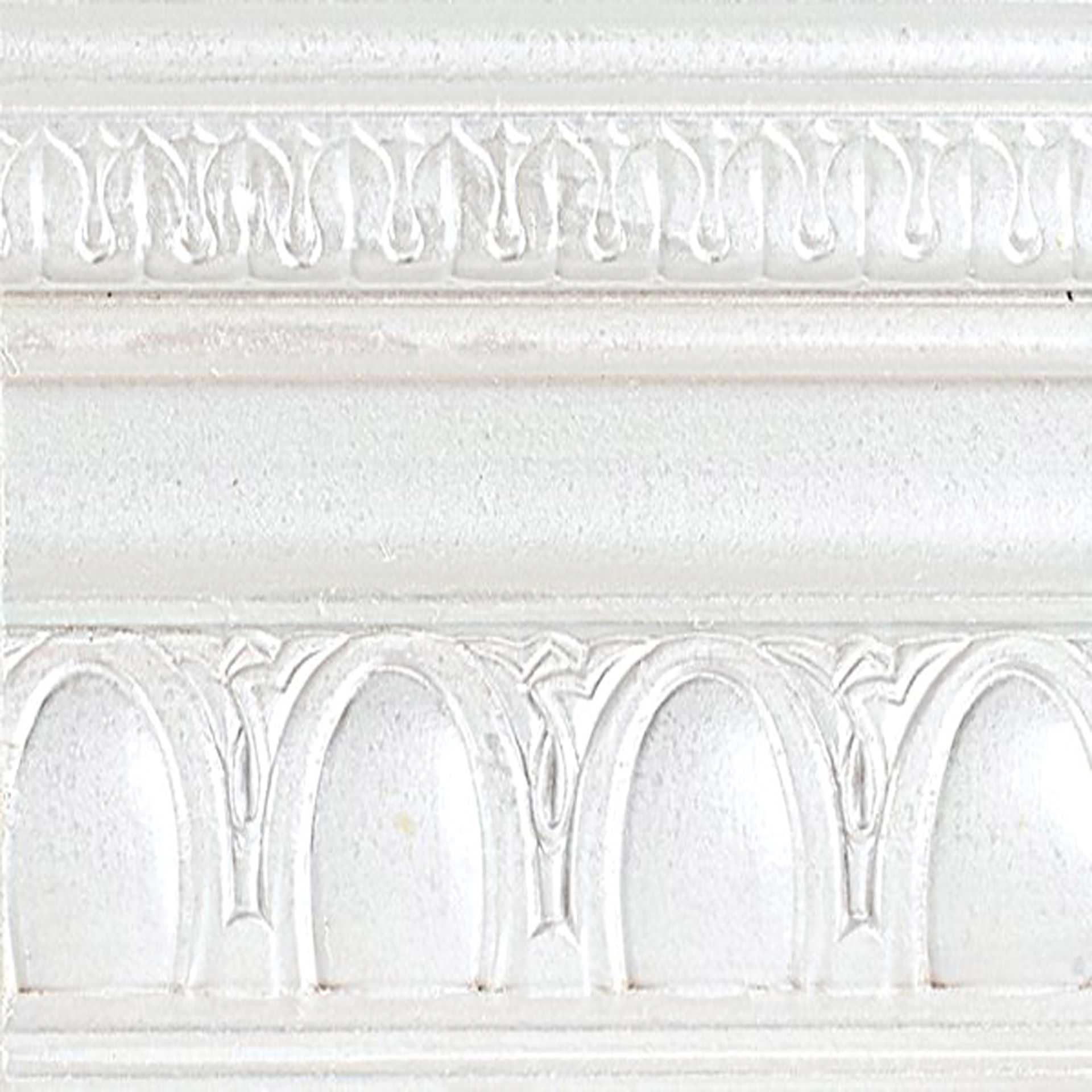 Modern Masters Metallic Paint - Pearl White painted on a piece of trim
