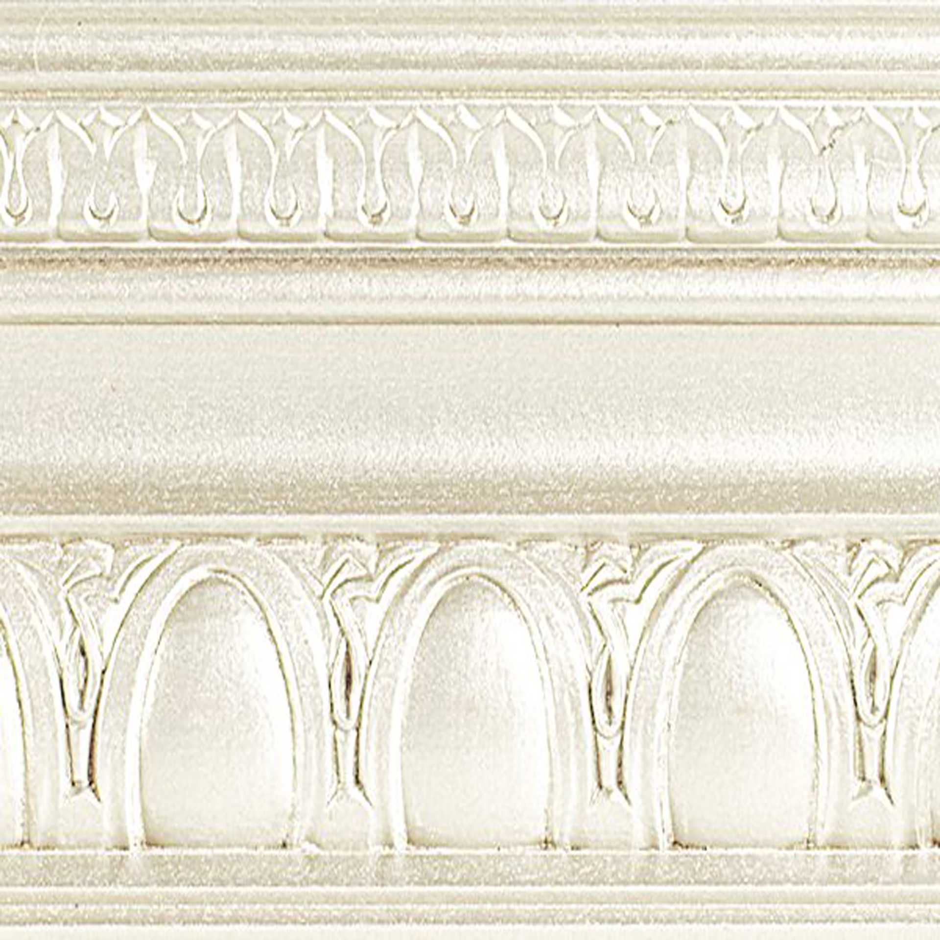 Modern Masters Metallic Paint - Snowflake painted on a piece of trim