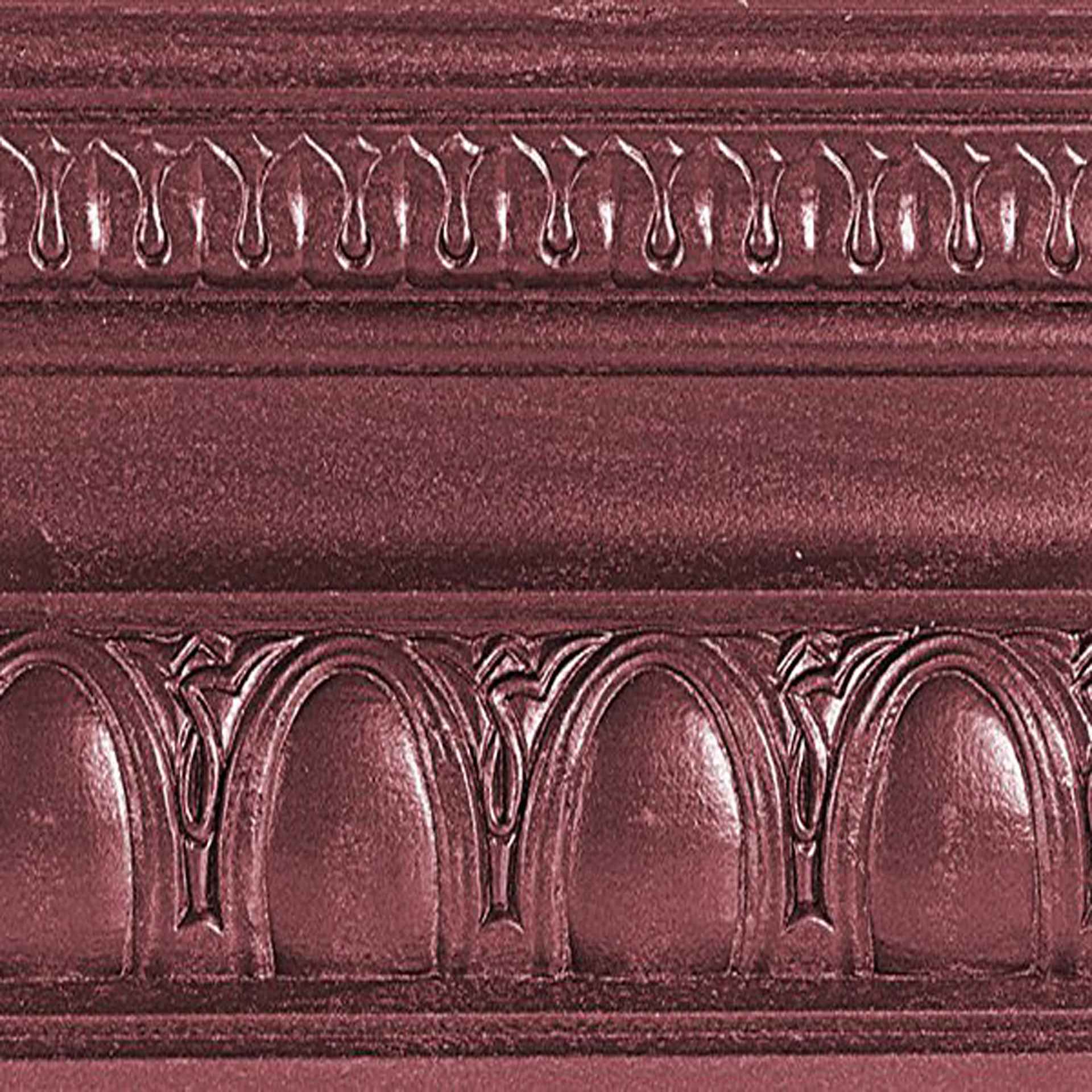 Modern Masters Metallic Paint - Black Cherry painted on a piece of trim