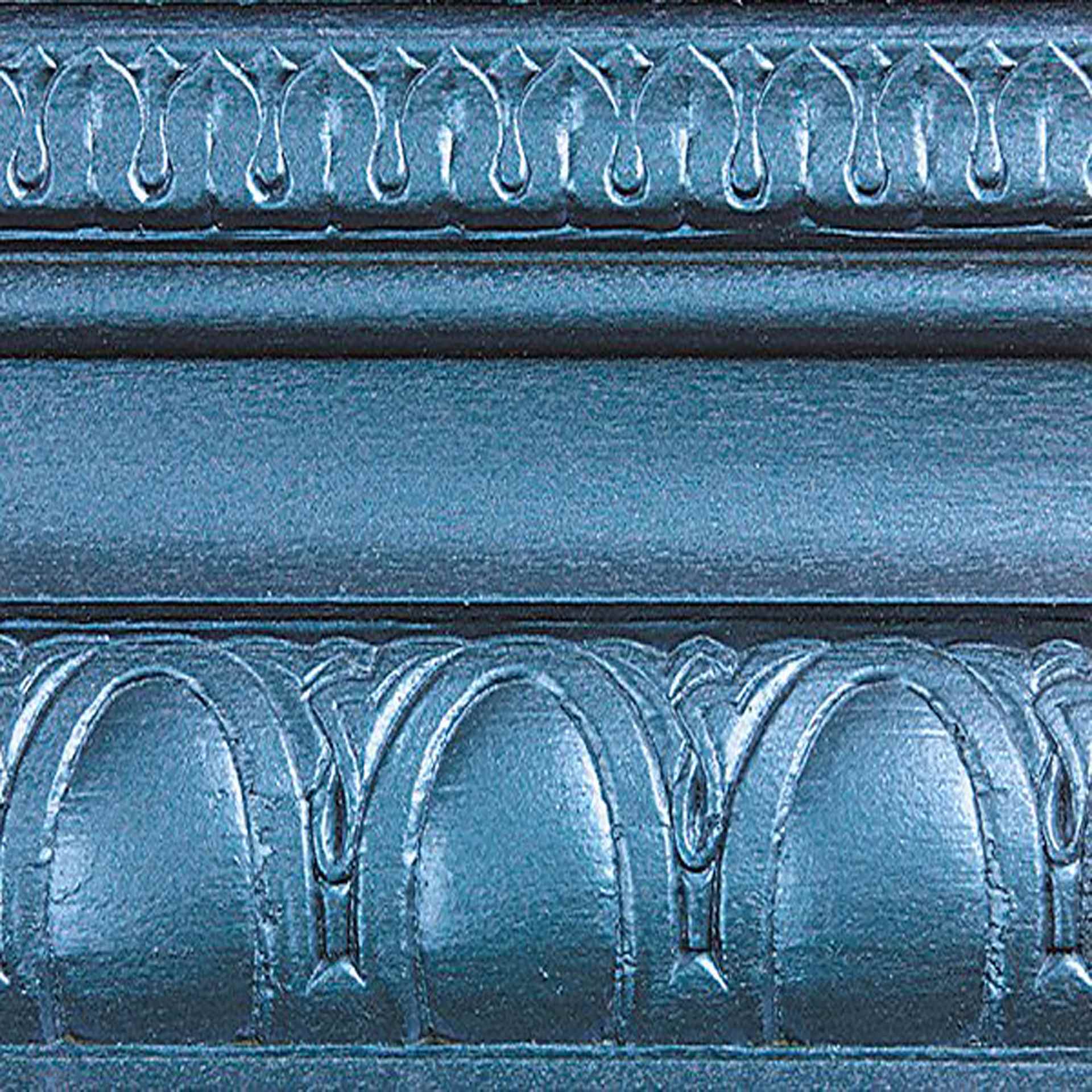 Modern Masters Metallic Paint - Sapphire painted on a piece of trim