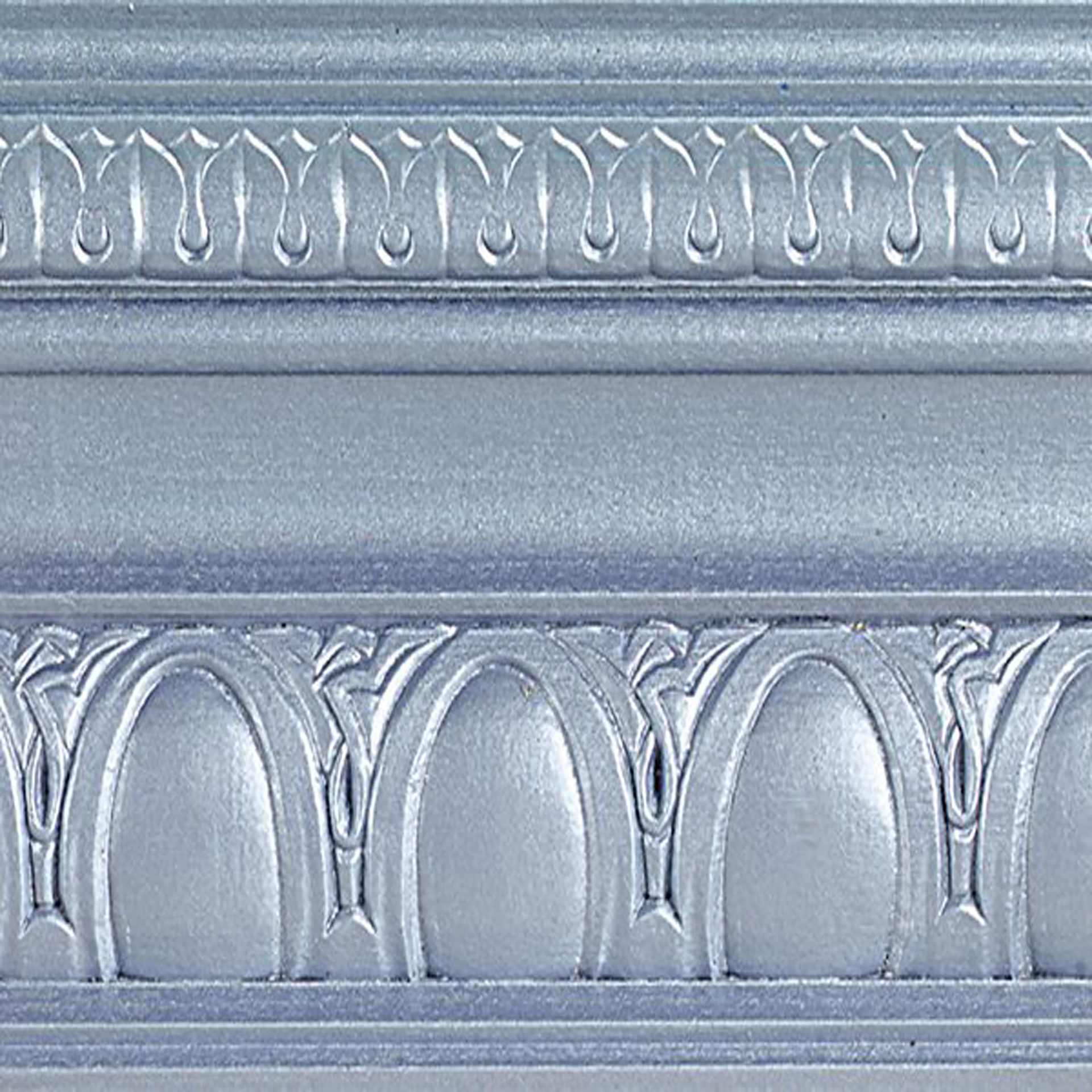 Modern Masters Metallic Paint - Shimmering Sky painted on a piece of trim