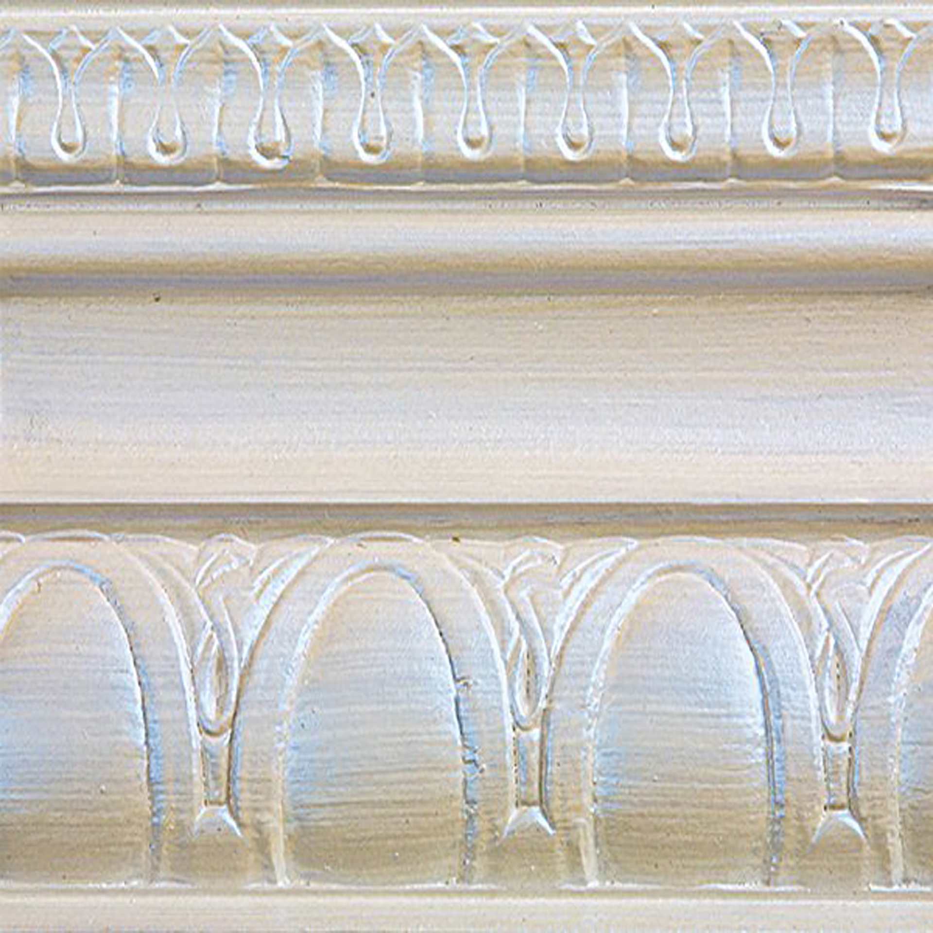 Modern Masters Metallic Paint - Flash Blue painted on a piece of trim