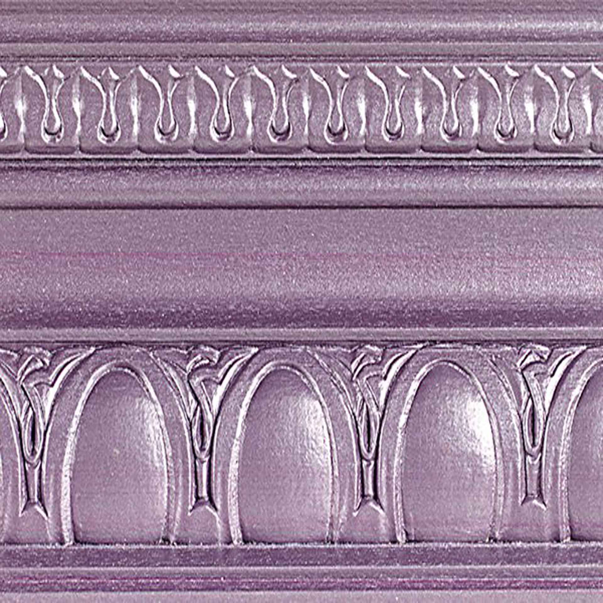 Modern Masters Metallic Paint - Lilac painted on a piece of trim