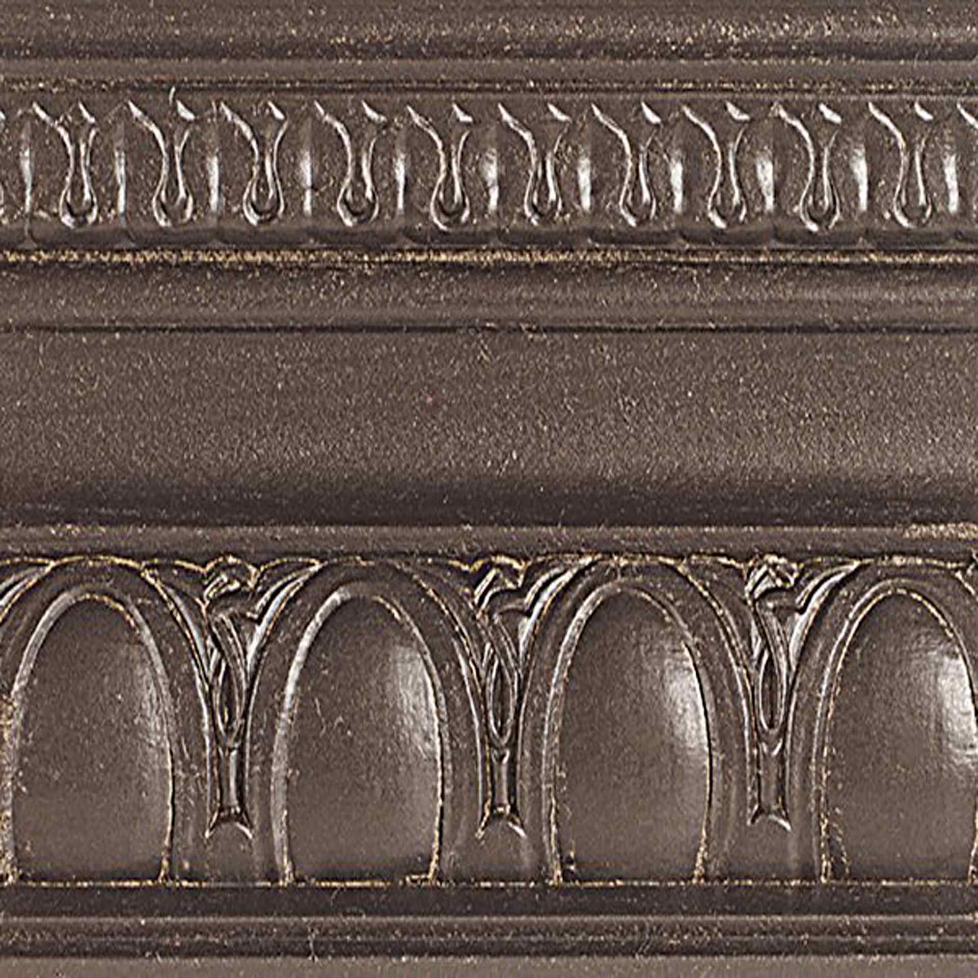 Modern Masters Metallic Paint - Ground Coffee painted on a piece of trim