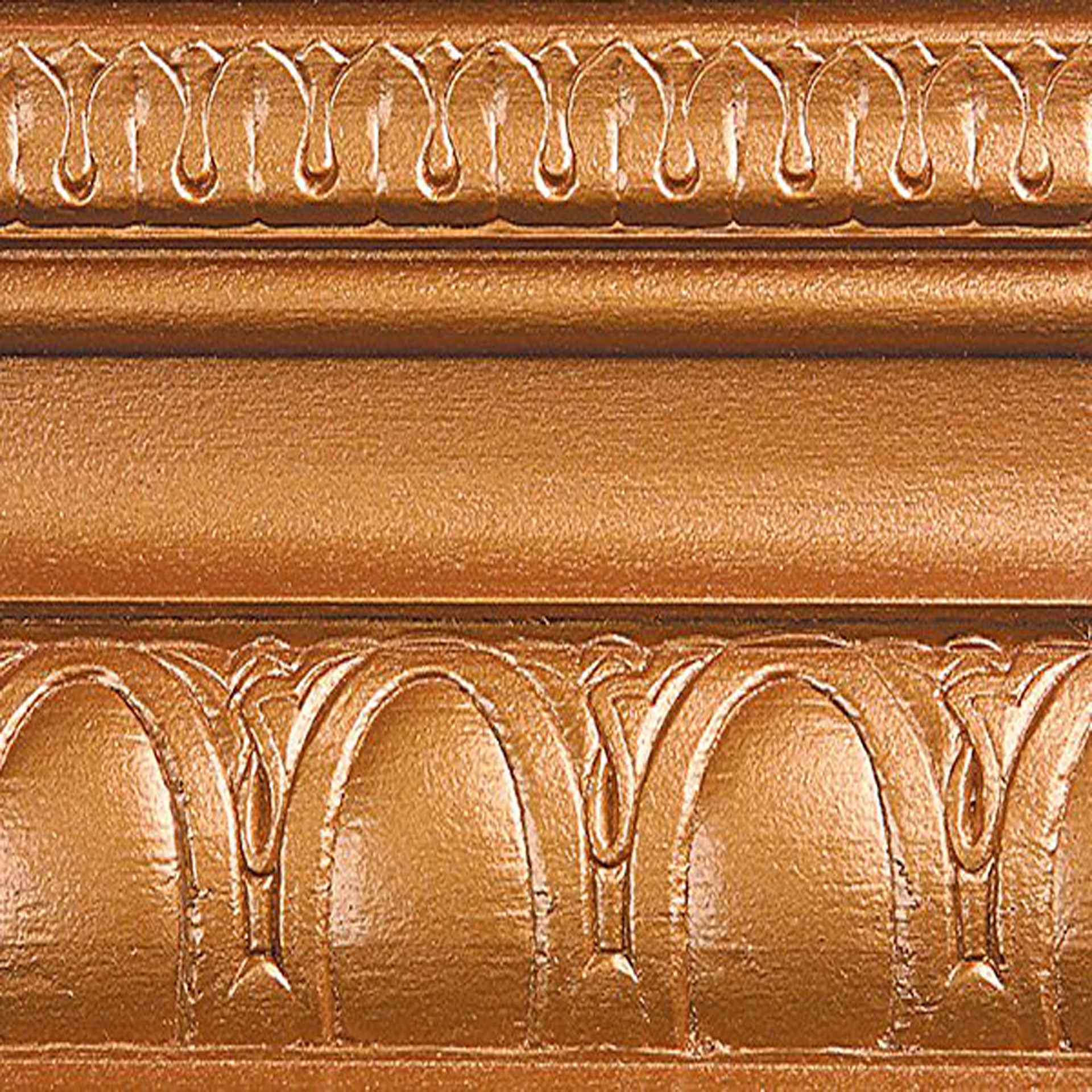 Modern Masters Metallic Paint - Tequila Gold painted on a piece of trim