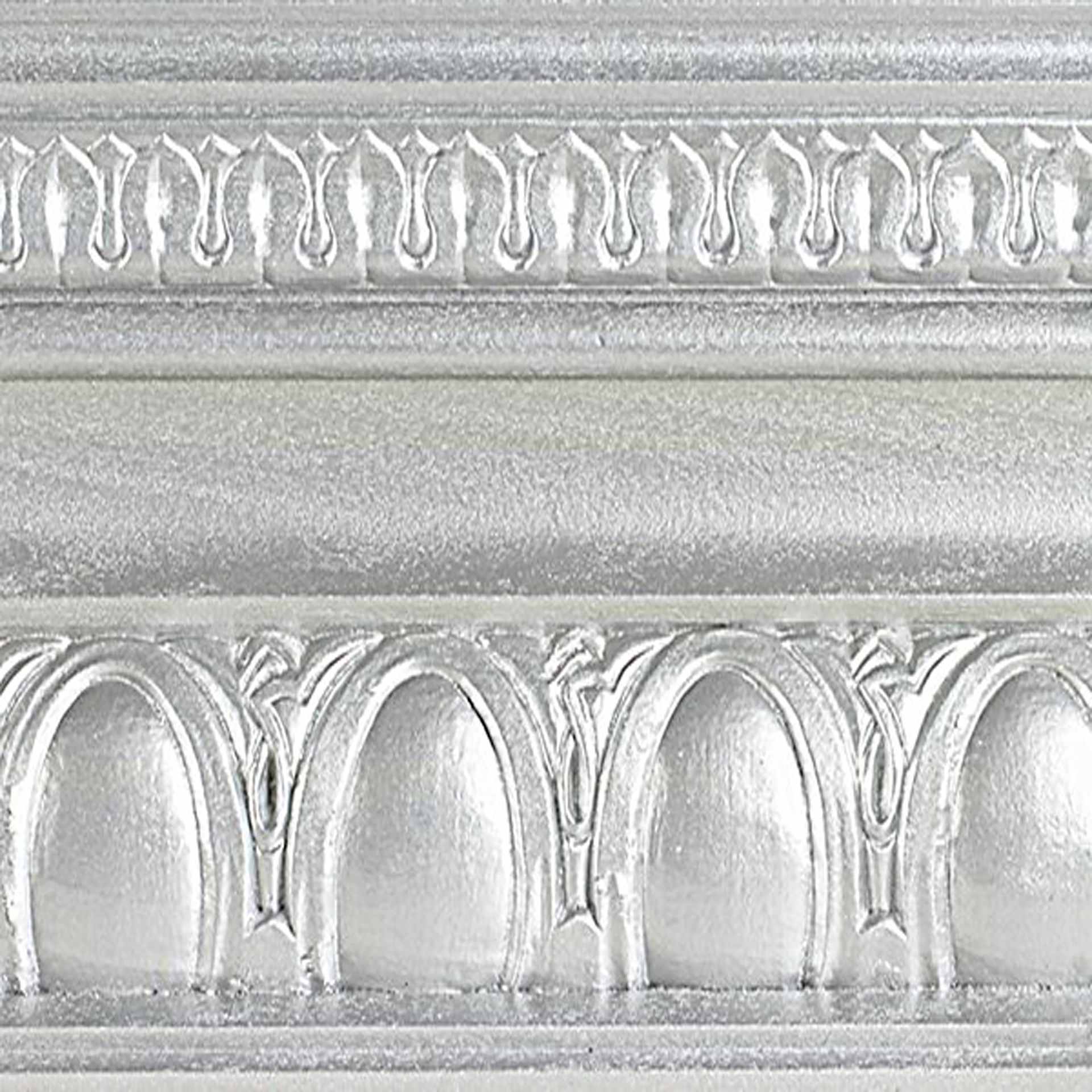 Modern Masters Metallic Paint - Silver painted on a piece of trim