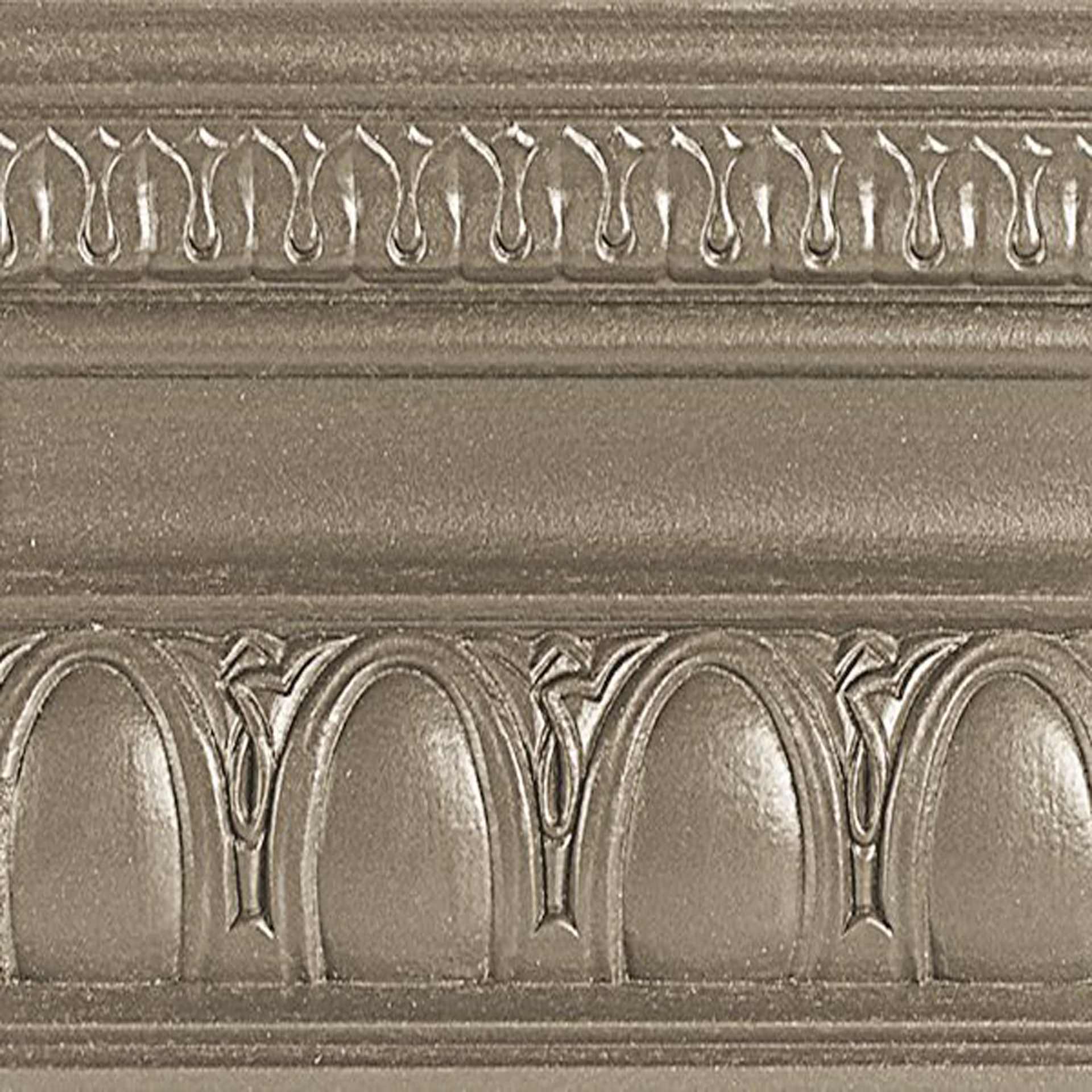 Modern Masters Metallic Paint - Nickel painted on a piece of trim