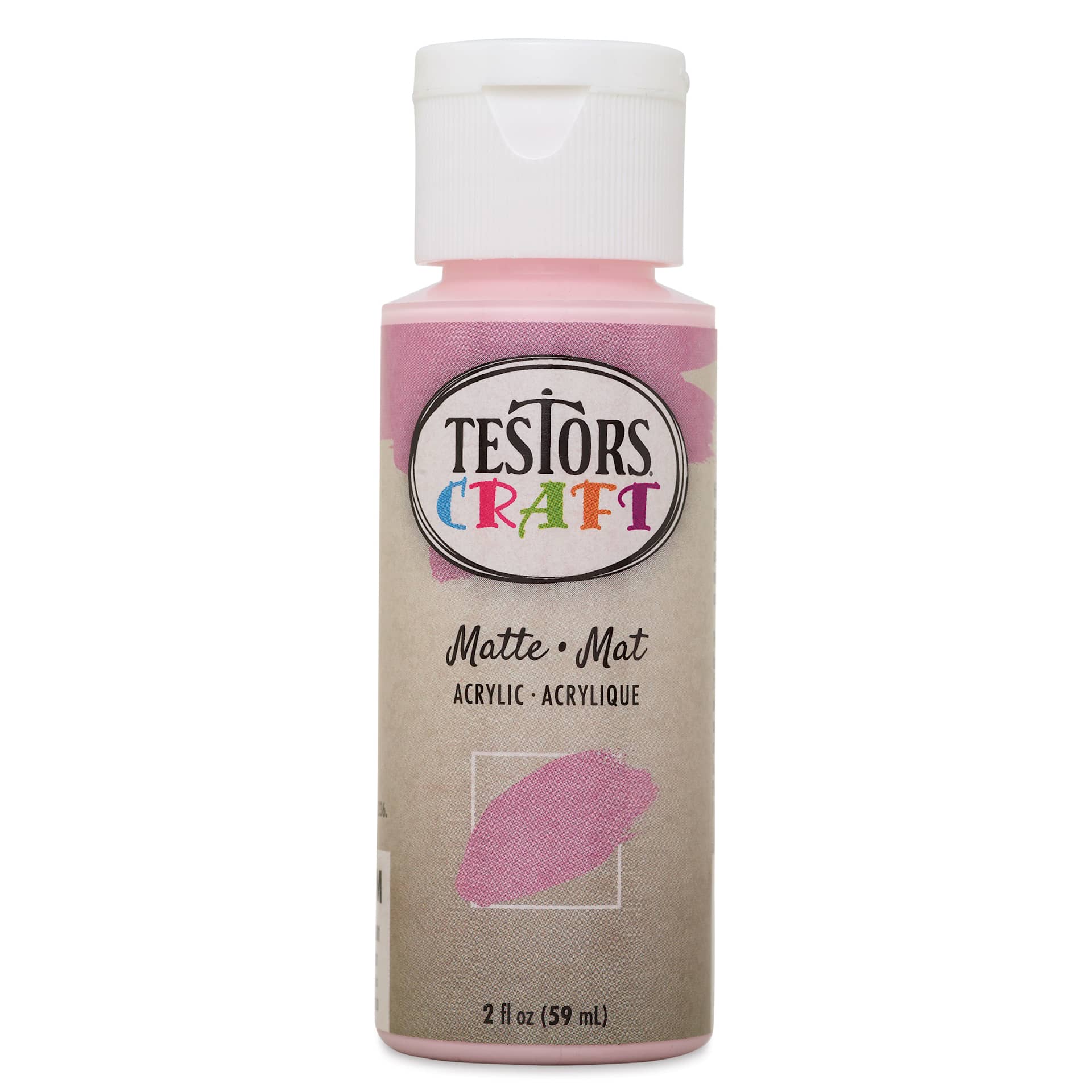 Testors Craft Acrylic Paint - Petal Pink, 2 oz Bottle