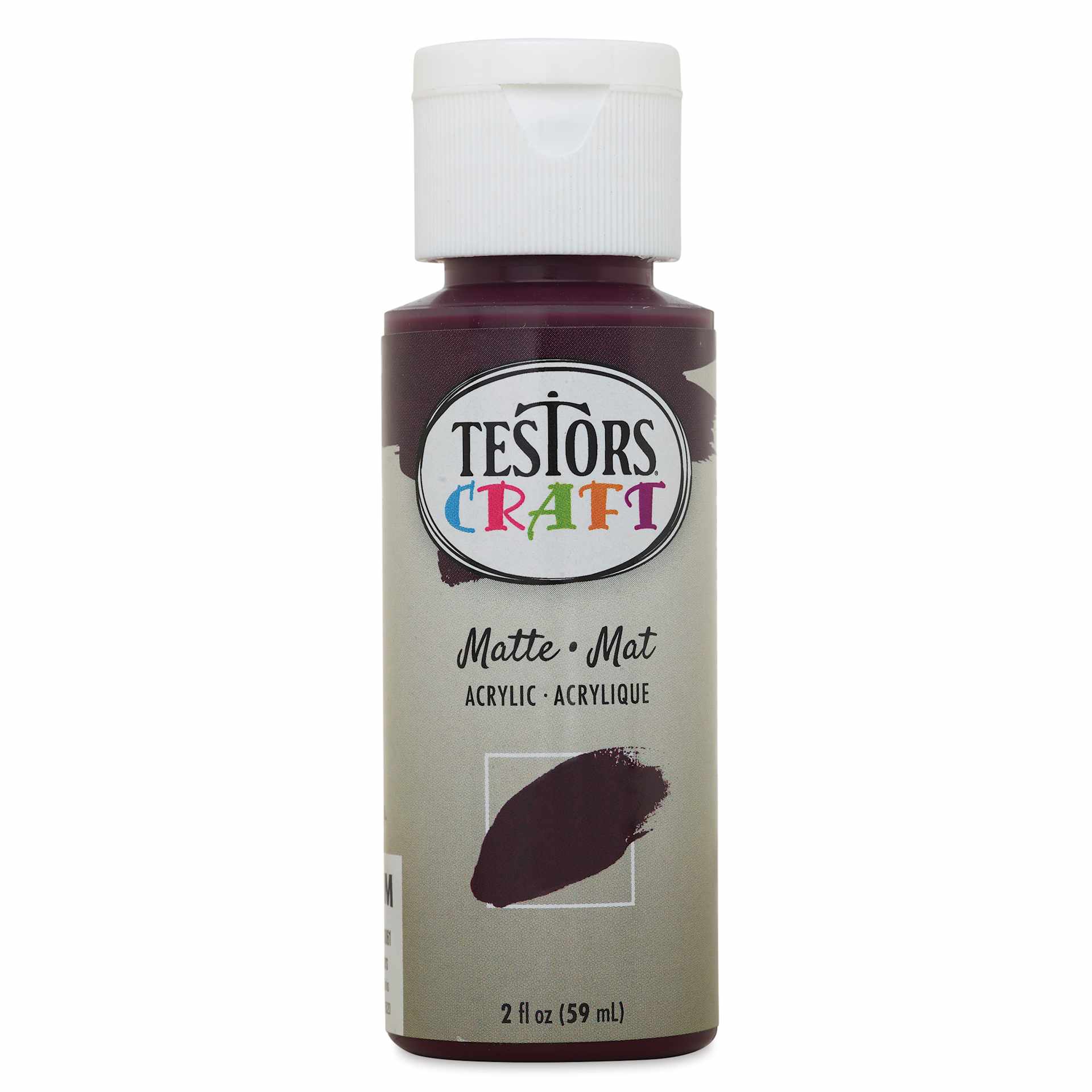 Testors Craft Acrylic Paint - Dark Plum, 2 oz Bottle
