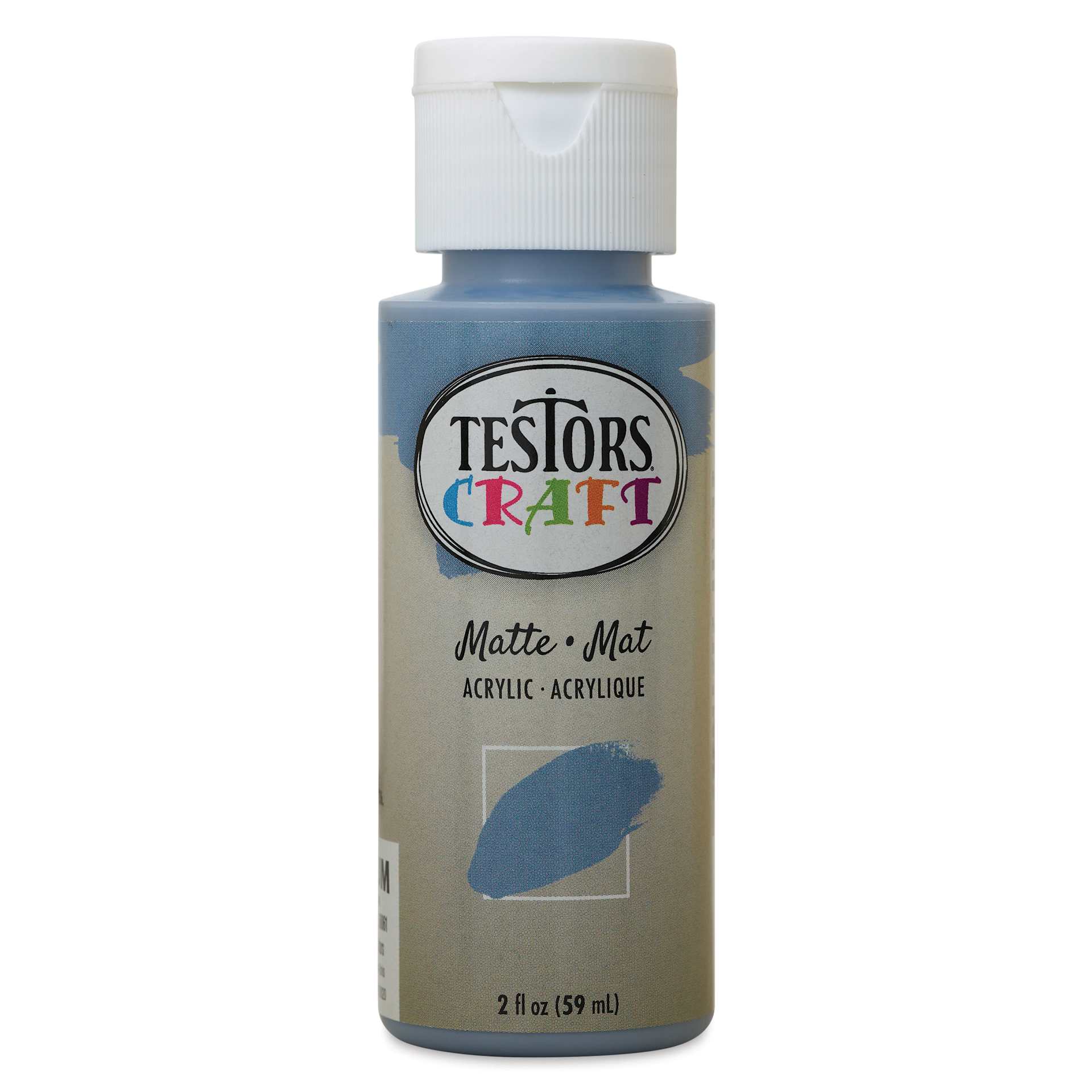 Testors Craft Acrylic Paint - Blue Fog, 2 oz Bottle
