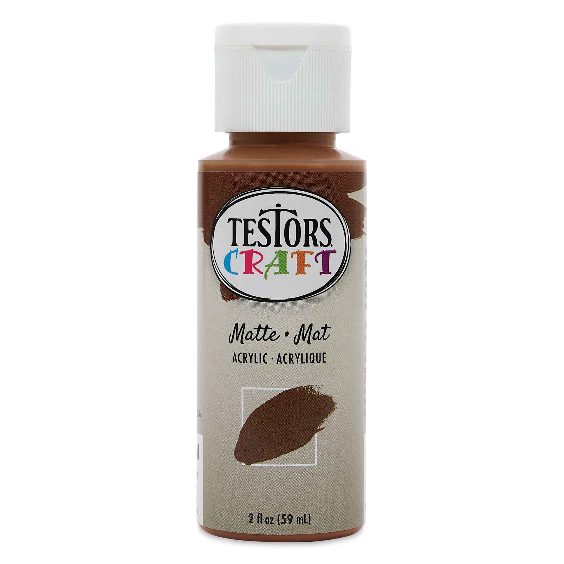 Testors Craft Acrylic Paint - Brownie, 2 oz Bottle