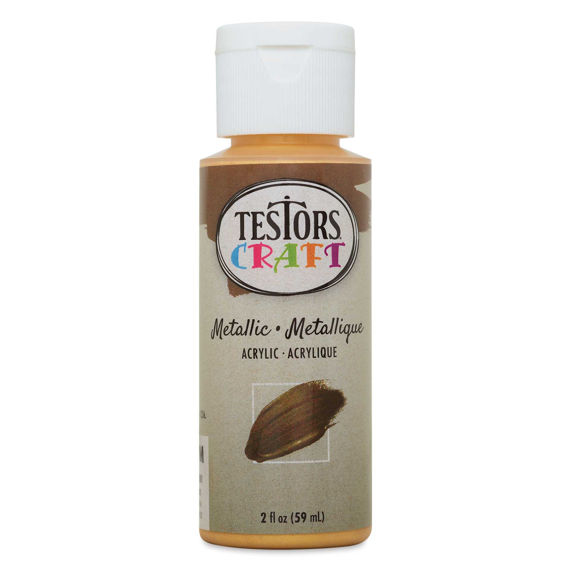 Testors Craft Acrylic Paint - Gold, 2 oz Bottle