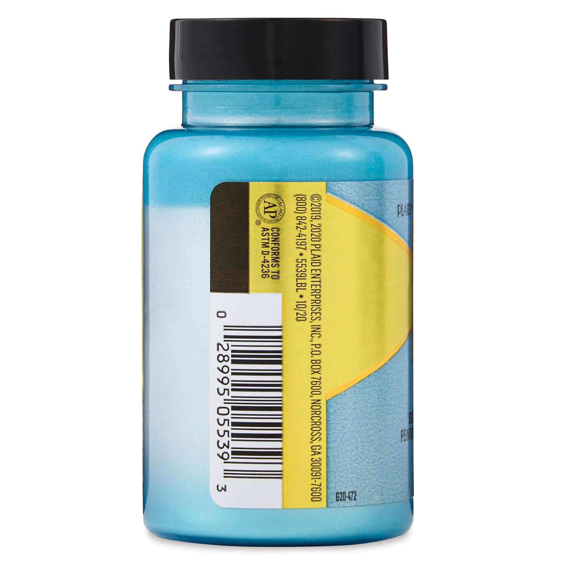 FolkArt Treasure Gold Acrylic Paint - Blue Quartz, 4 oz Jar, side